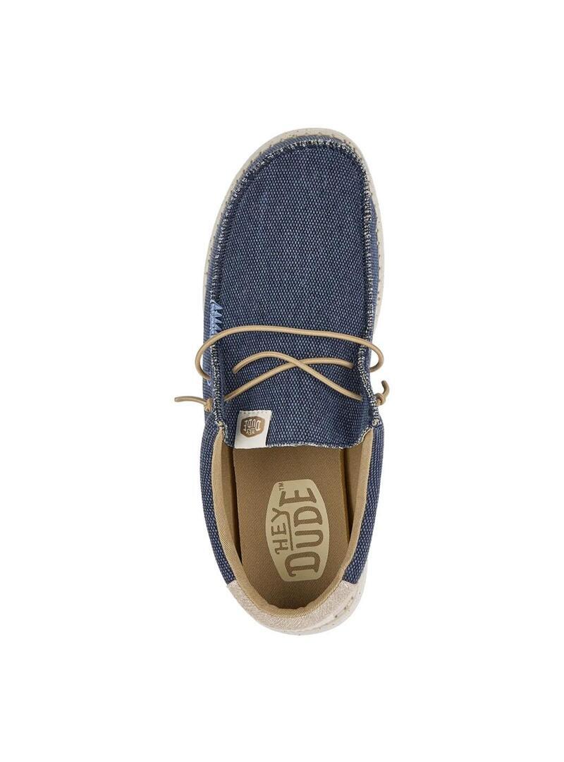 Chaussure pour homme Hey dude Wally coastline en jute marine 6/6