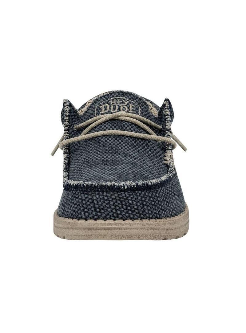 Zapatilla para Hombre Hey dude Wally sport mesh Marino 3/6