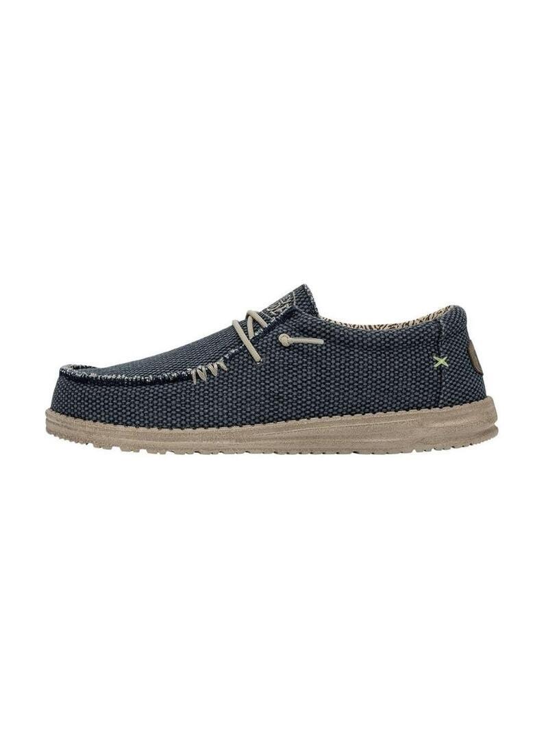 Zapatilla para Hombre Hey dude Wally sport mesh Marino 2/6