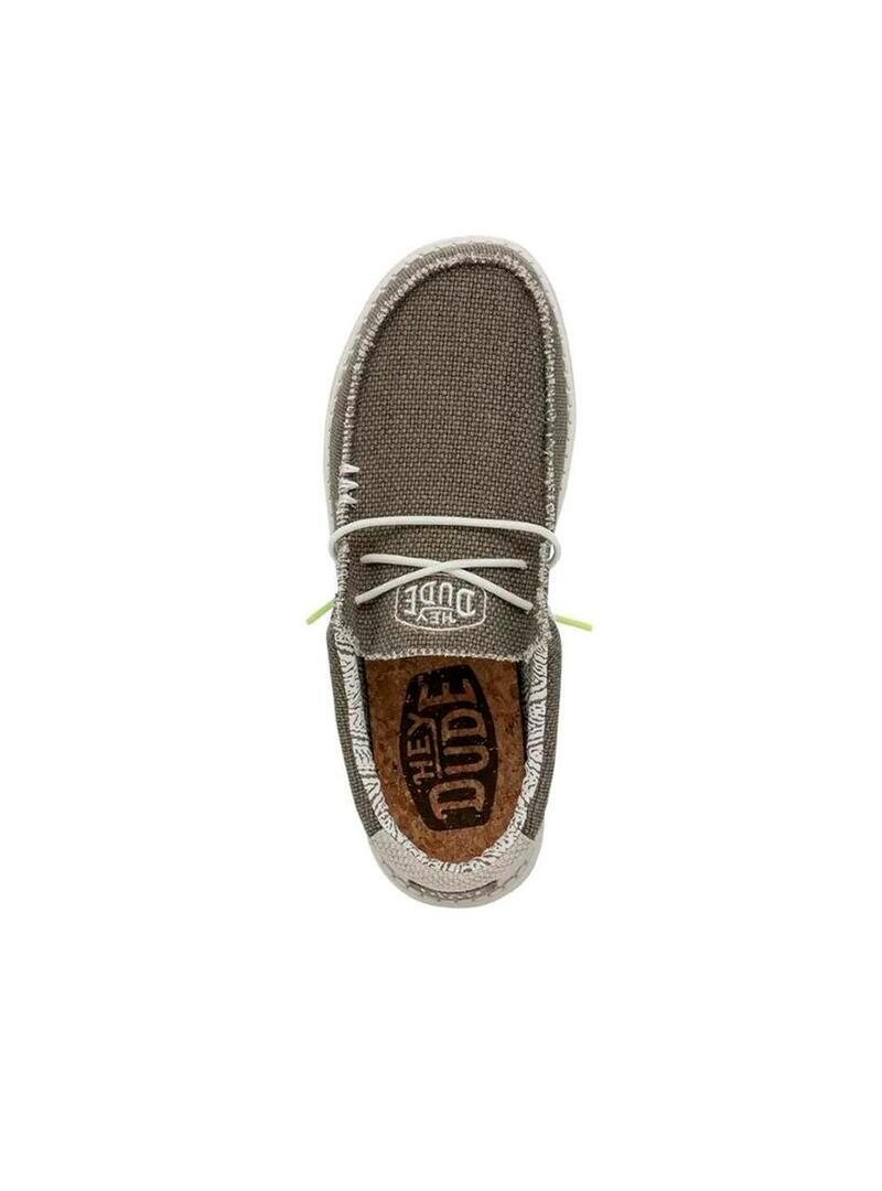 Chaussure pour homme Hey dude Wally tressée verte 6/6