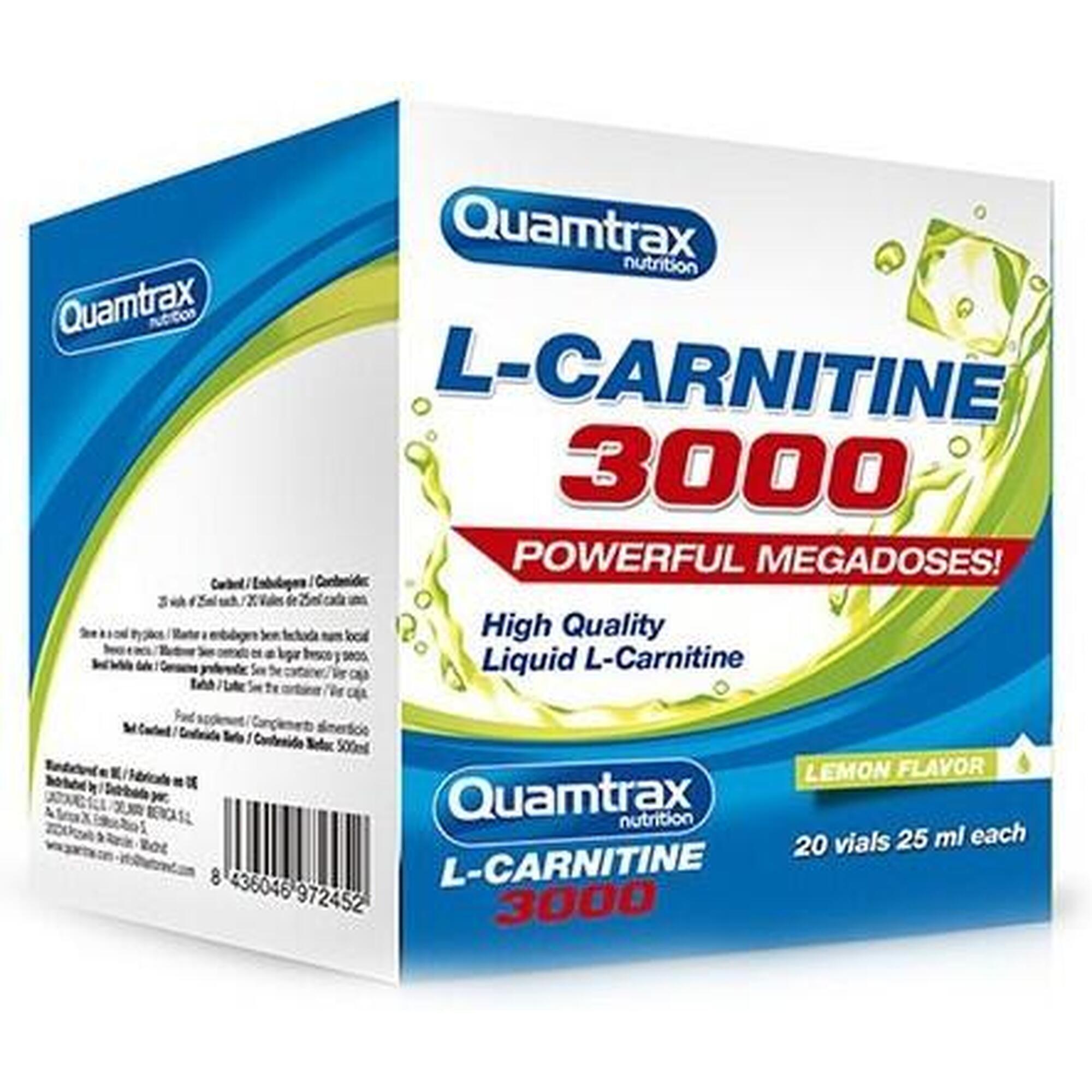 Quamtrax L-Carnitina 3000 20 frascos x 25 ml Exclusivo online                                5 cores disponíveis
 19,90€  Preço por quantidade 796,00€kg QUAMTRAX Quamtrax L-Carnitina 3000 20 frascos x 25 mlVendido e expedido por: NutriCorelam  (1)  