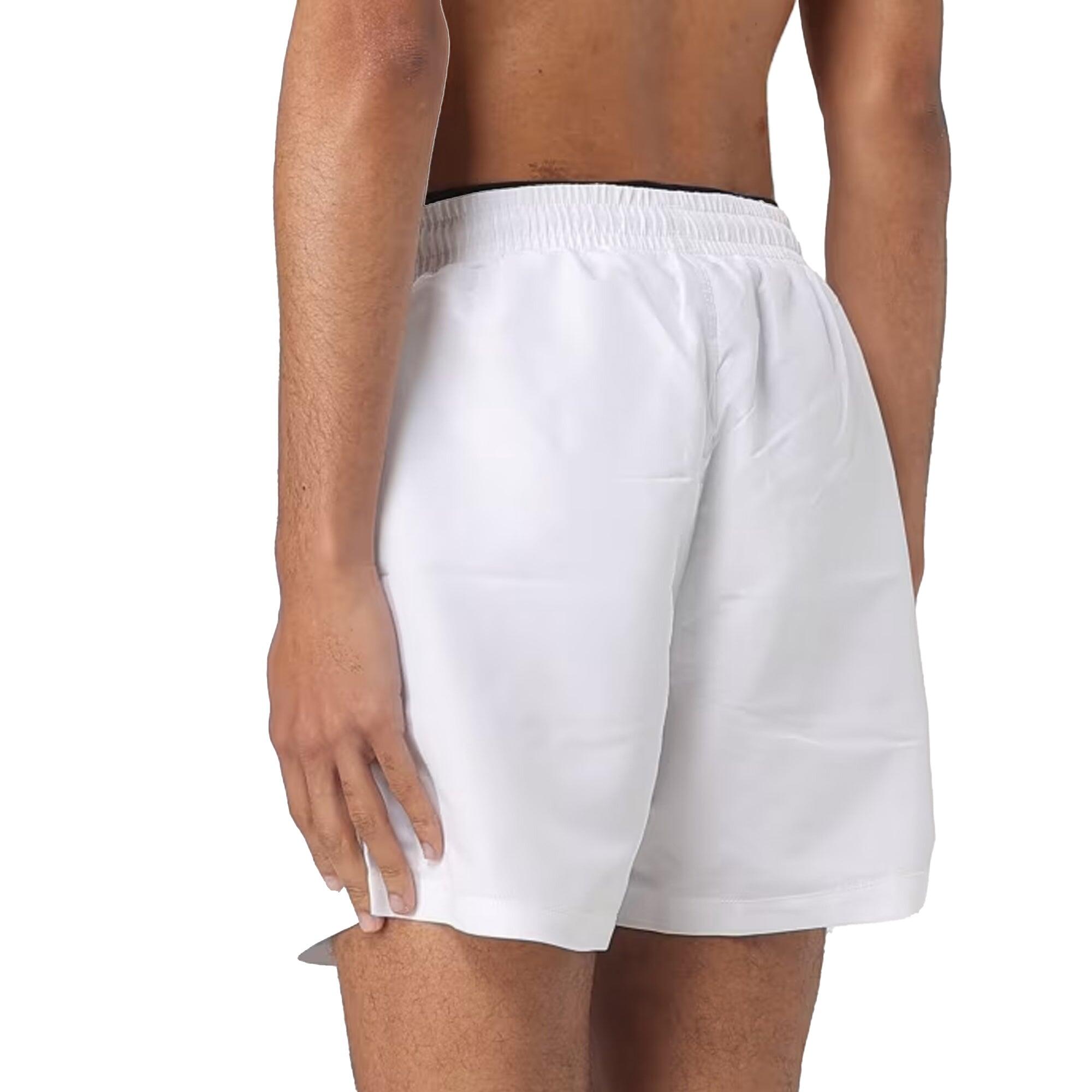 Beach Double Waistband Swim Shorts White 3/3