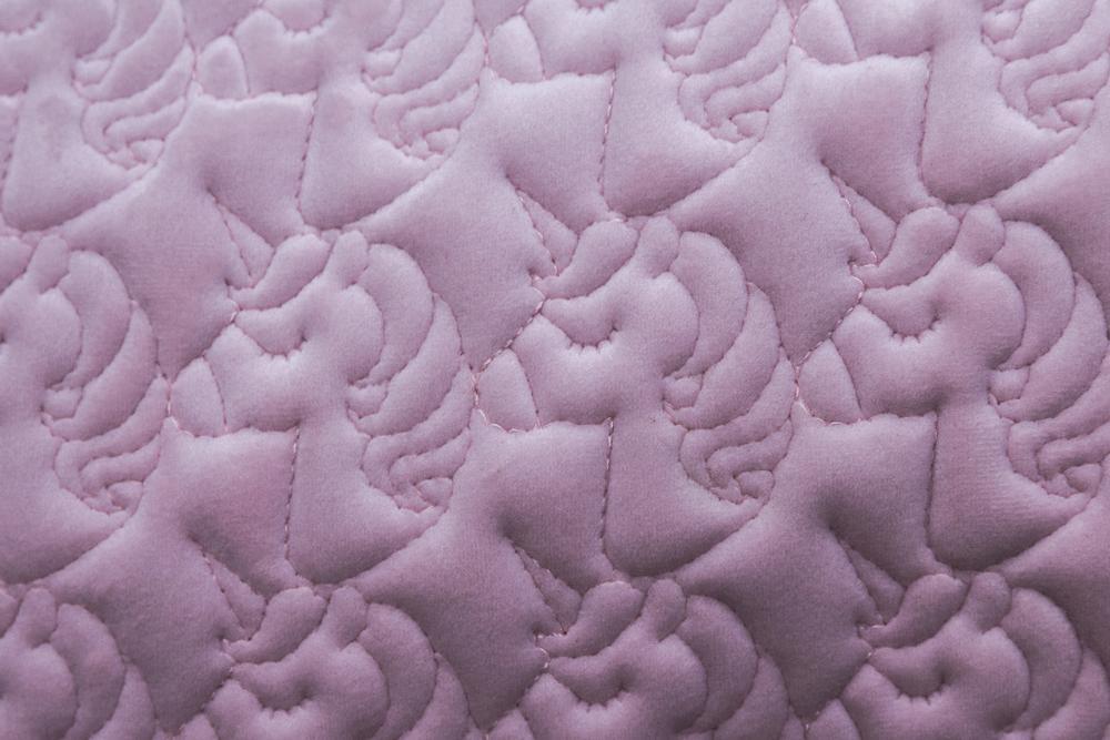 Tapis paillettes de licorne tete dressur light rose 5/5