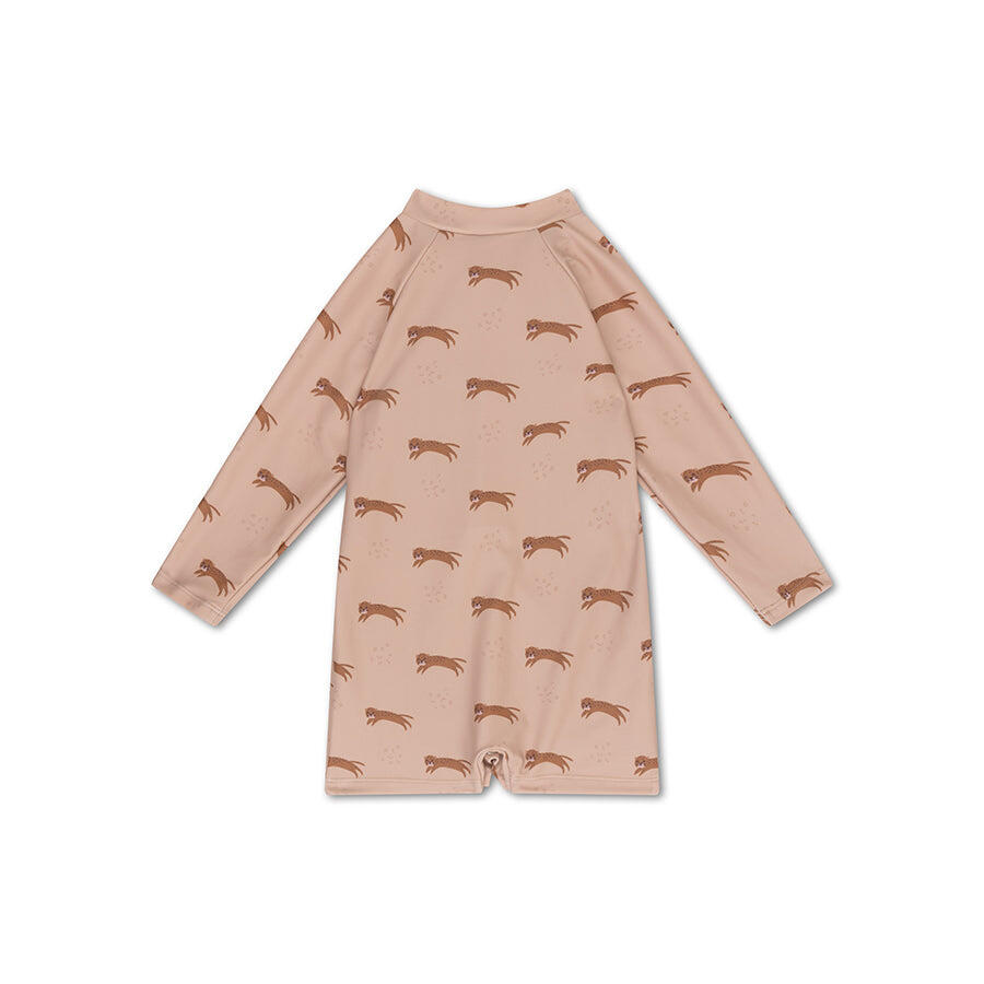 Bañador UV Niños 2-4 Años - Beige - Estampado Animal - 98/104 3/6