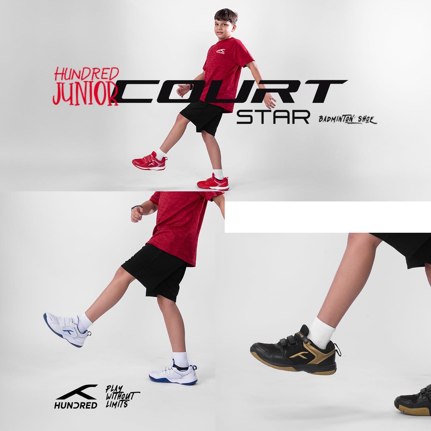HUNDRED Court Star Herren Hallenschuhe ohne Abfärbung for Boys 7/7