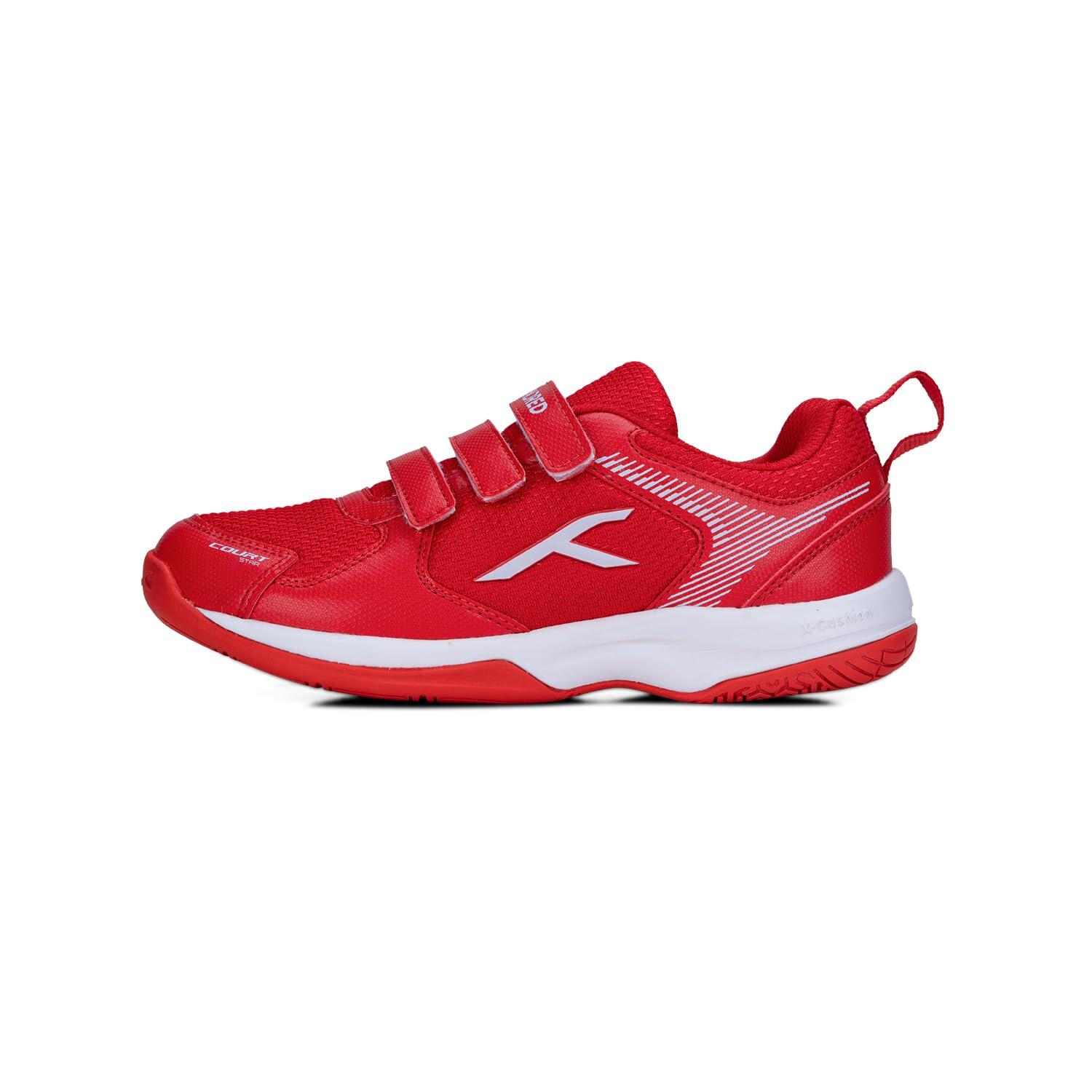 Hundred - Hundred Court Star Chaussures Badminton Homme Légères & Durables - Chaussures De Sport - Blanc|rouge - Decathlon
