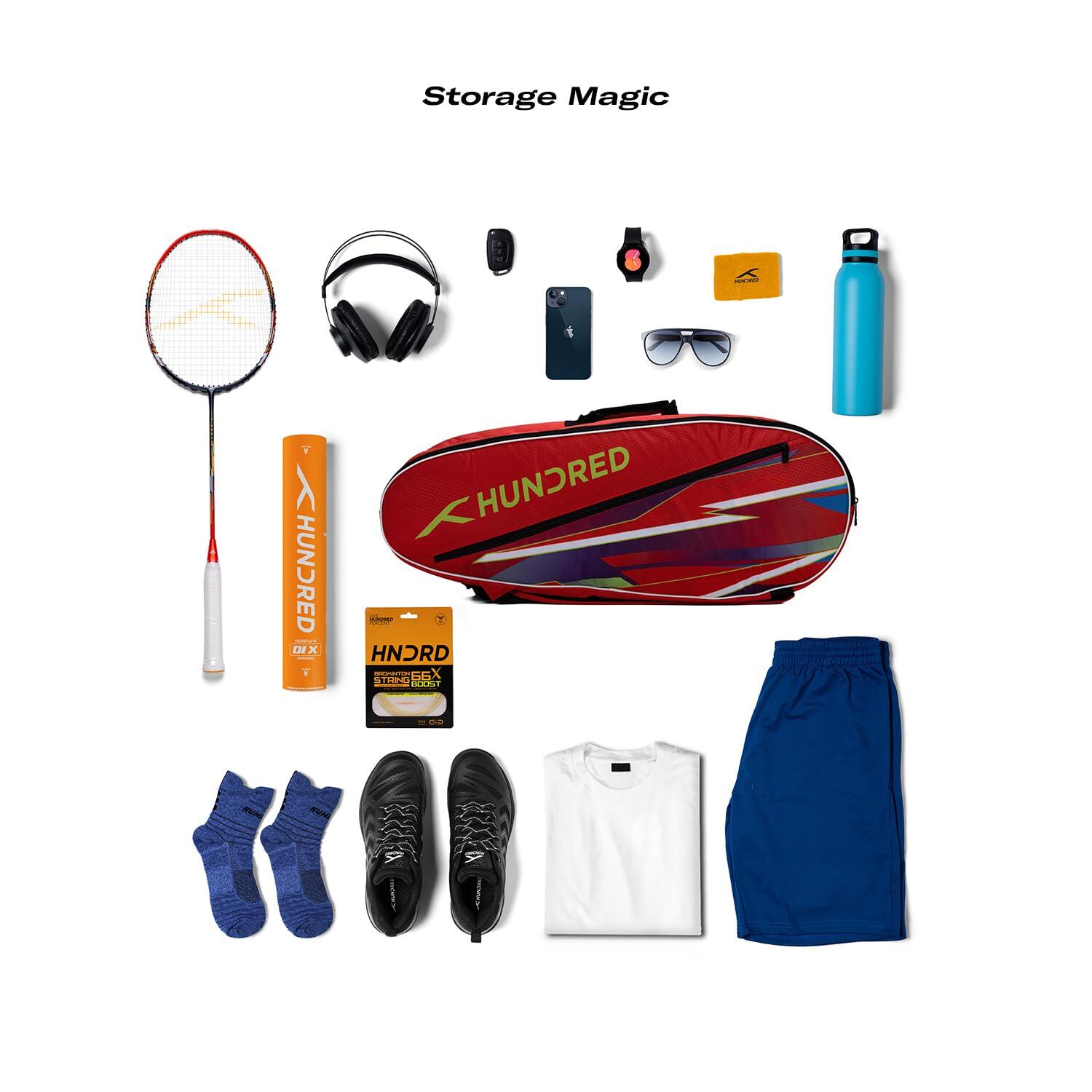 HUNDRED Borsa Sport Debut Rosso | Poliestere | Doppio scomparto | 6in1 2/7