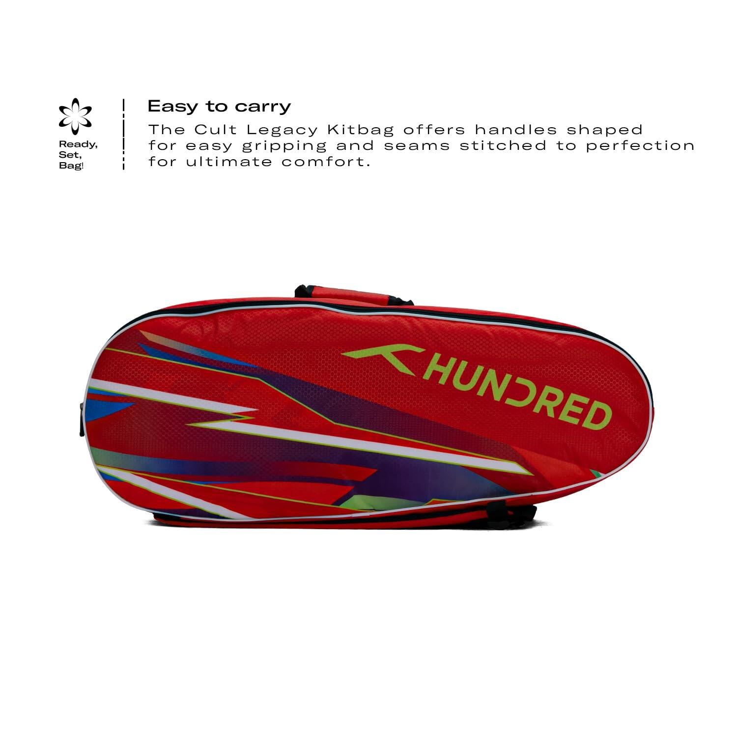 HUNDRED Borsa Sport Debut Rosso | Poliestere | Doppio scomparto | 6in1 5/7