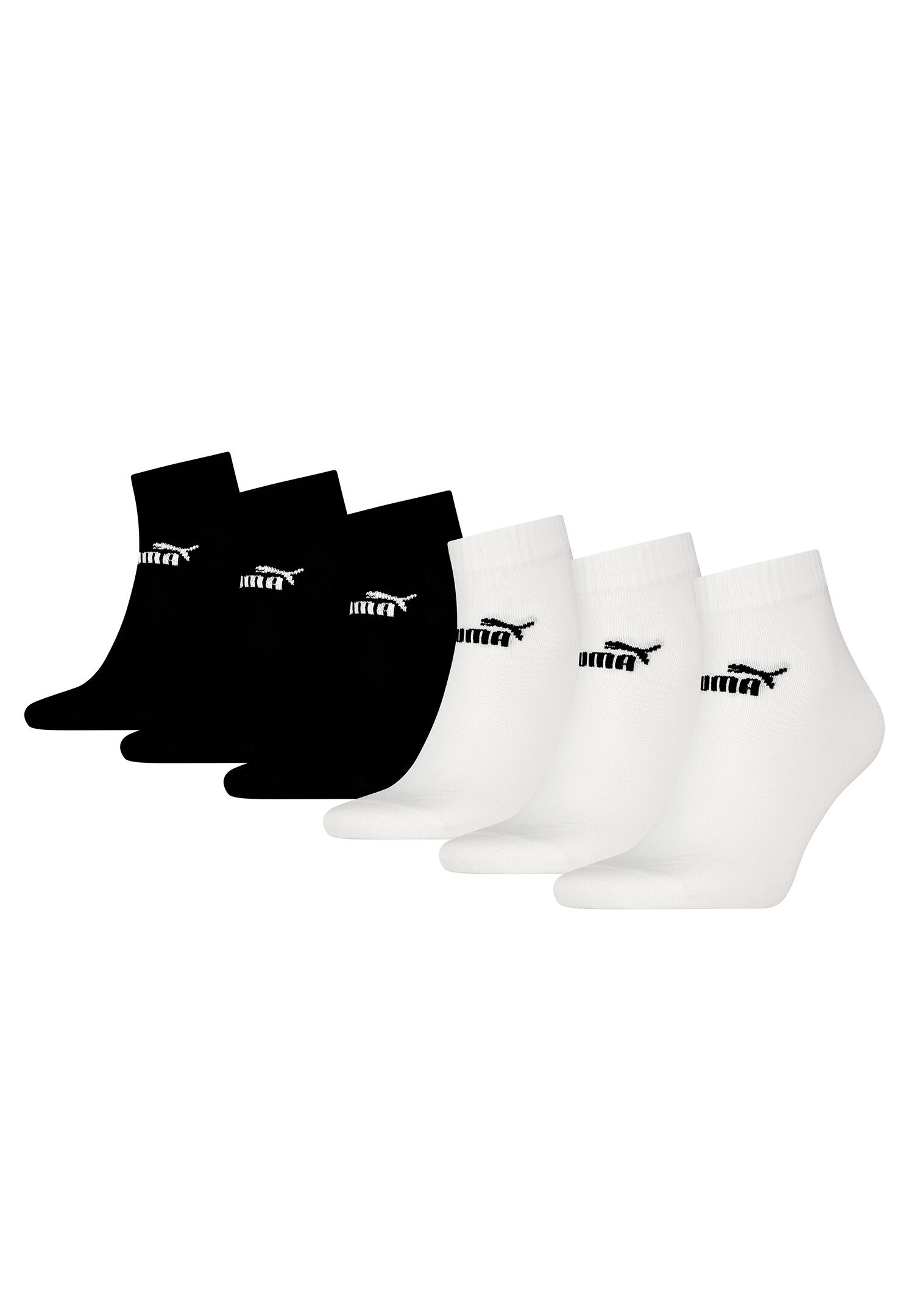 Puma Unisex Sneaker Quarter Socken für Damen Herren 6er Pack 3/3