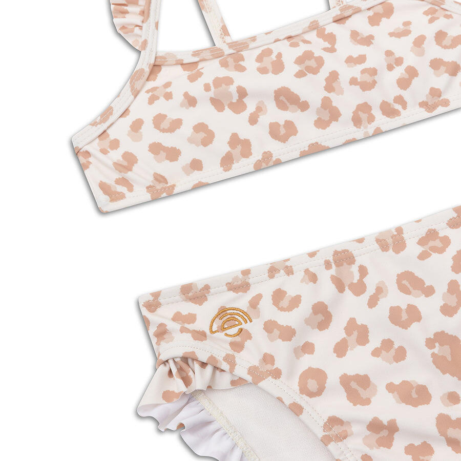 Swim Essentials Bikini - Beige - Leopard - 110/116 4/7