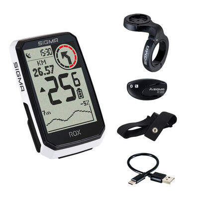 Rox 4.0 endurance wit gps fietscomputer - cardio pack