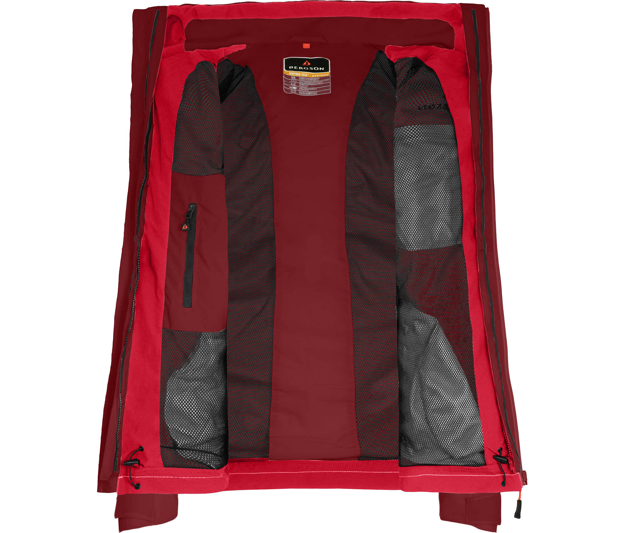 Regenjacke Fleece Innenjacke, 20000 mm Wassersäule Rot 4/6