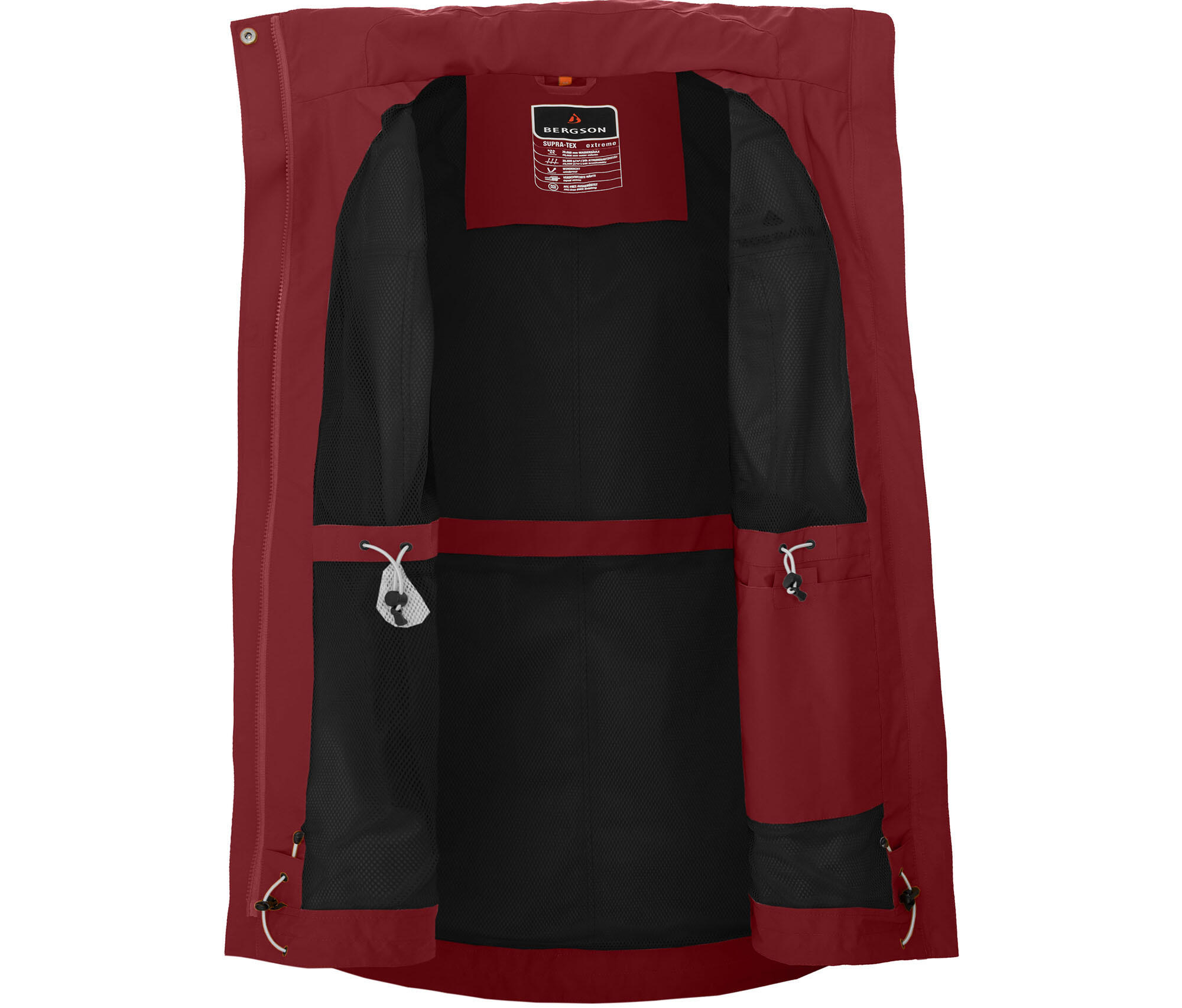 Sommer-Parka wasserdicht, leichtes Netzfutter, 20000 Wassersäule Rot 5/5