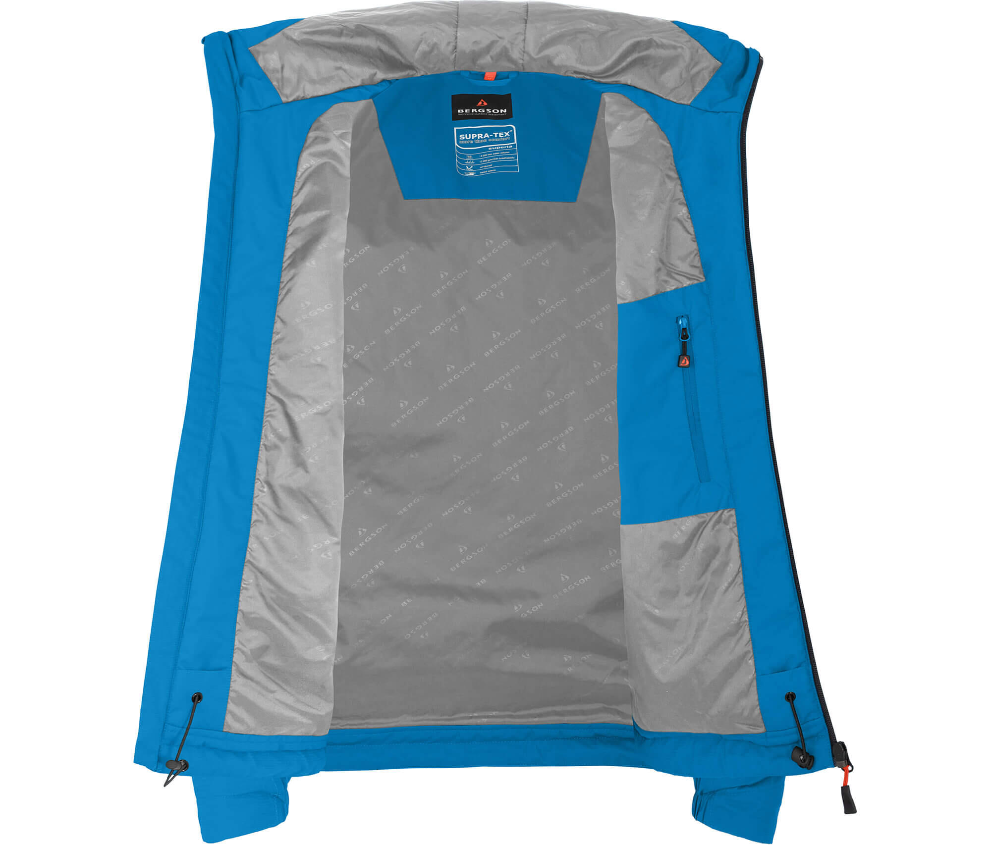 Regenjacke leicht wattiert, 12000 mm Wassersäule Blau 5/5