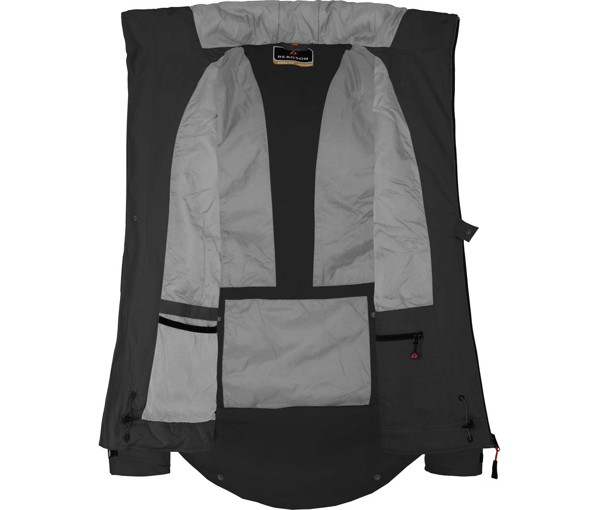 Regenjacke leicht wattiert, recycelt, 20000 mm Wassersäule Schwarz 5/7