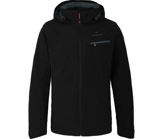 Regenjacke leicht wattiert, 20000 mm Wassersäule Schwarz