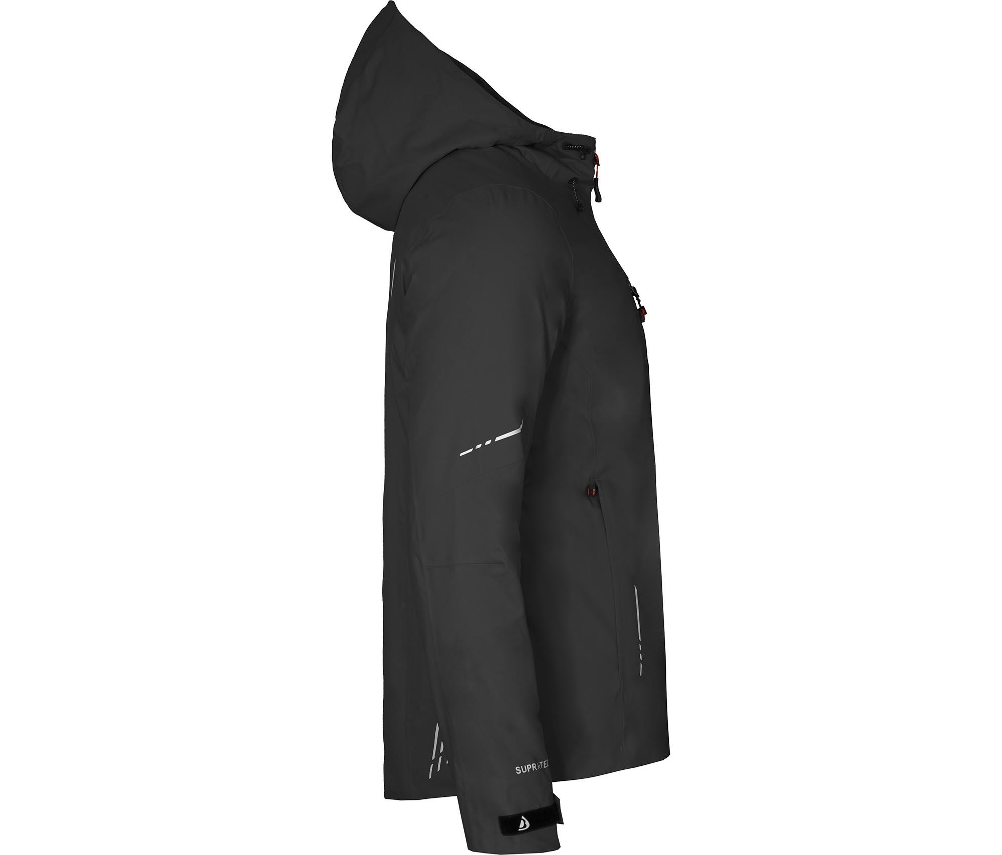 Regenjacke leicht wattiert, recycelt, 20000 mm Wassersäule Schwarz 3/7