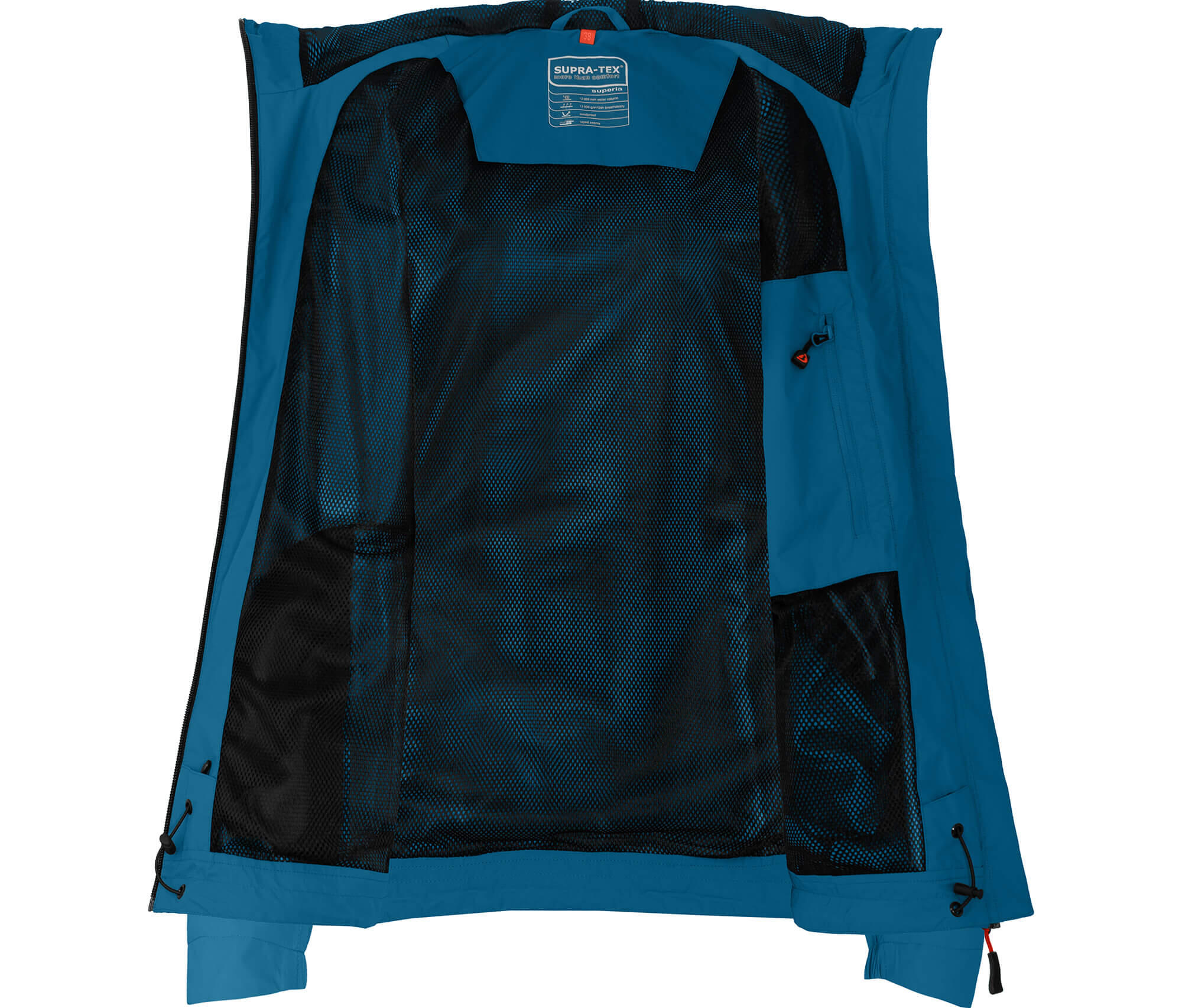 Regenjacke Netzfutter, 12000 mm Wassersäule Blau 5/5