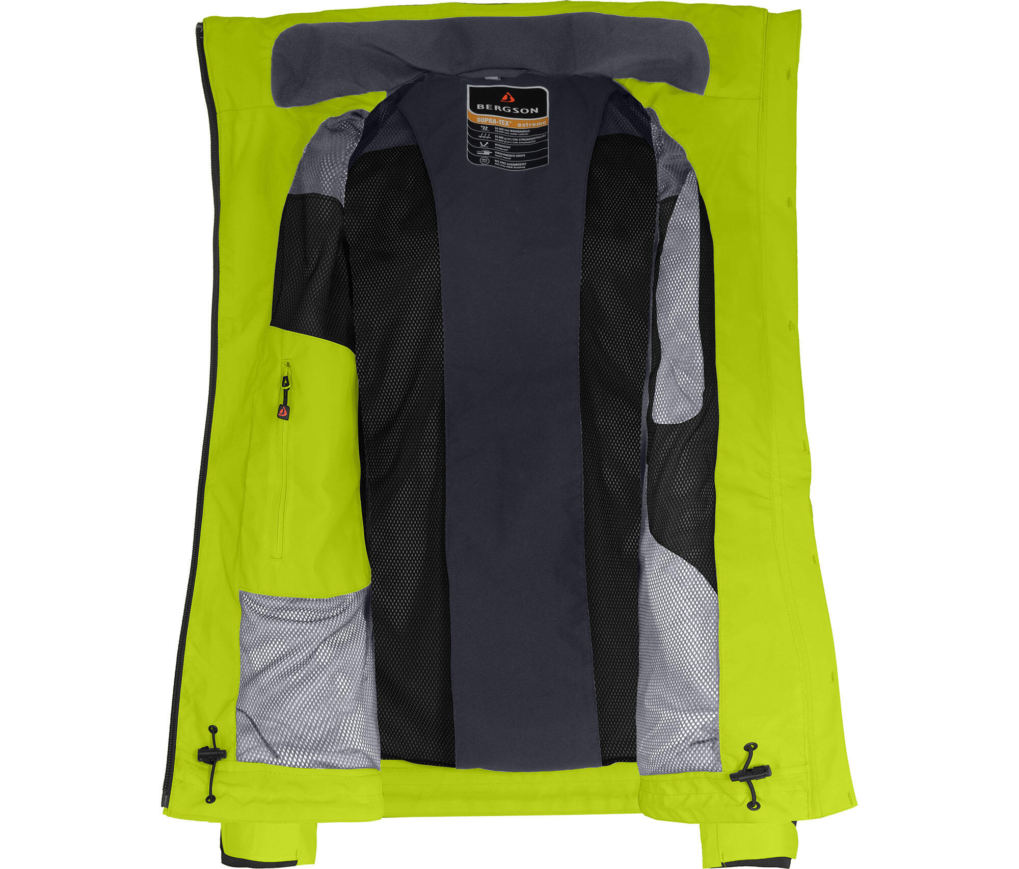 Regenjacke Fleece Innenjacke, 20000 mm Wassersäule Grün 5/6