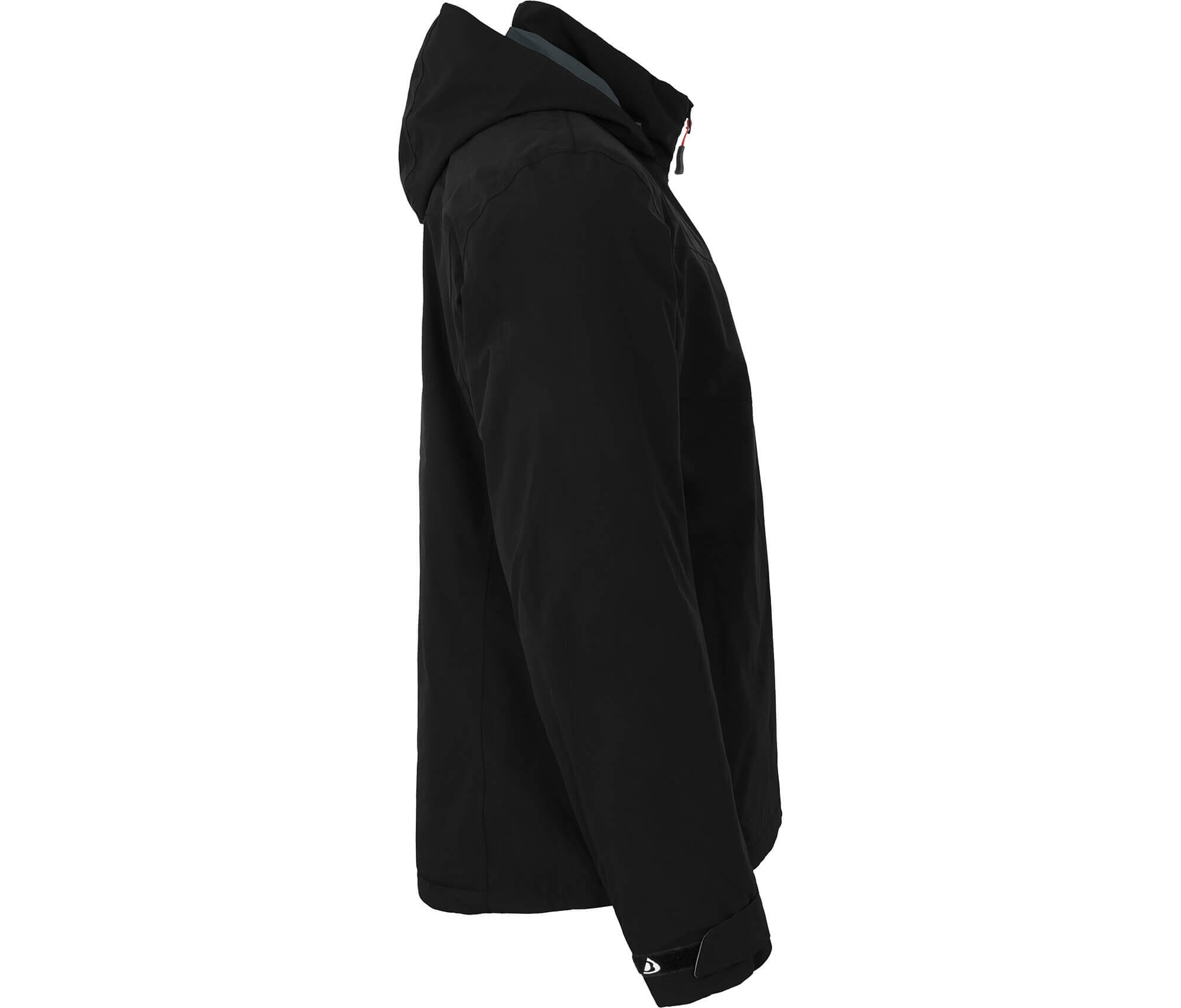 Regenjacke Fleece Innenjacke, 20000 mm Wassersäule Schwarz 3/6