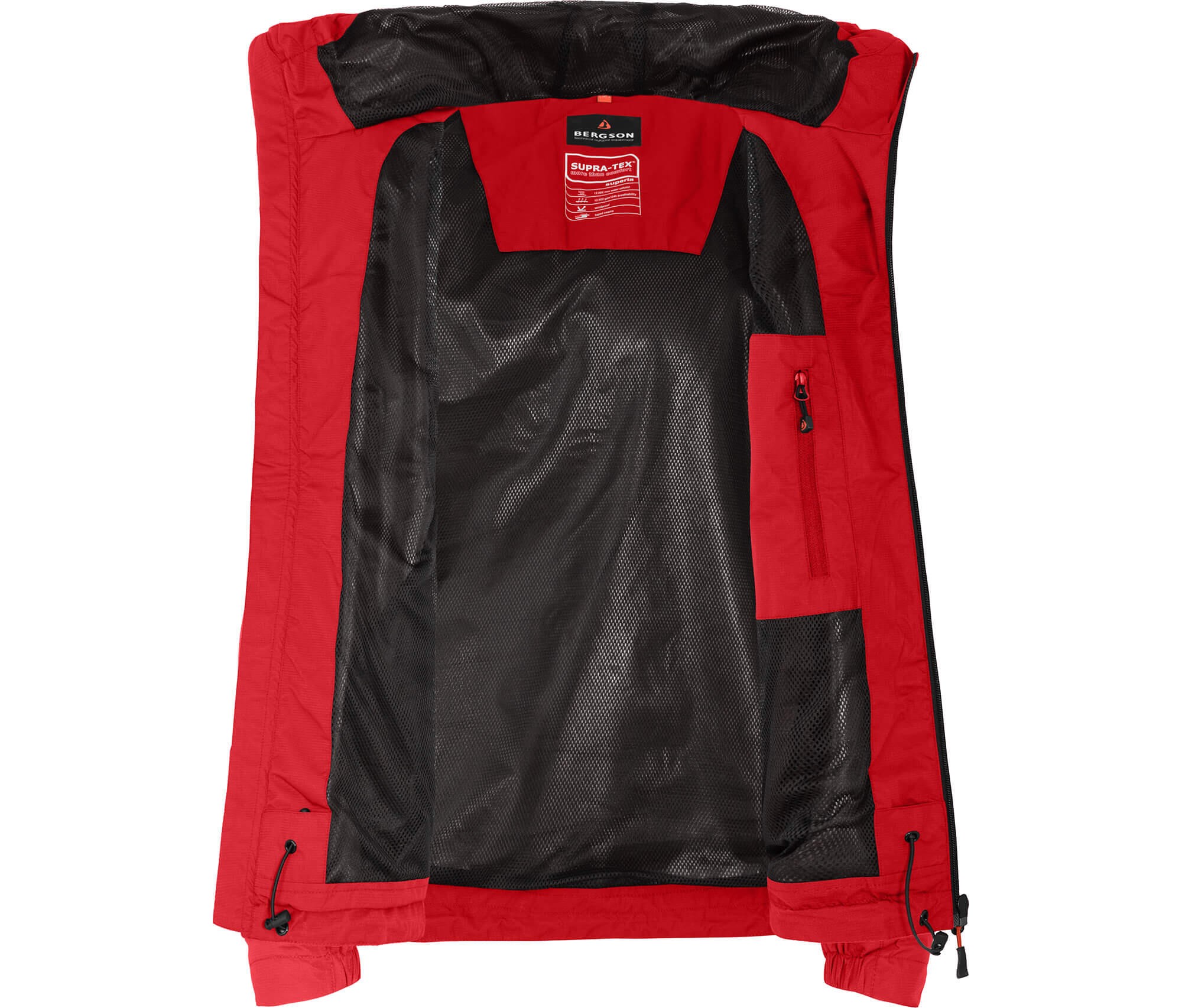 Regenjacke Netzfutter, 12000 mm Wassersäule rot 5/5