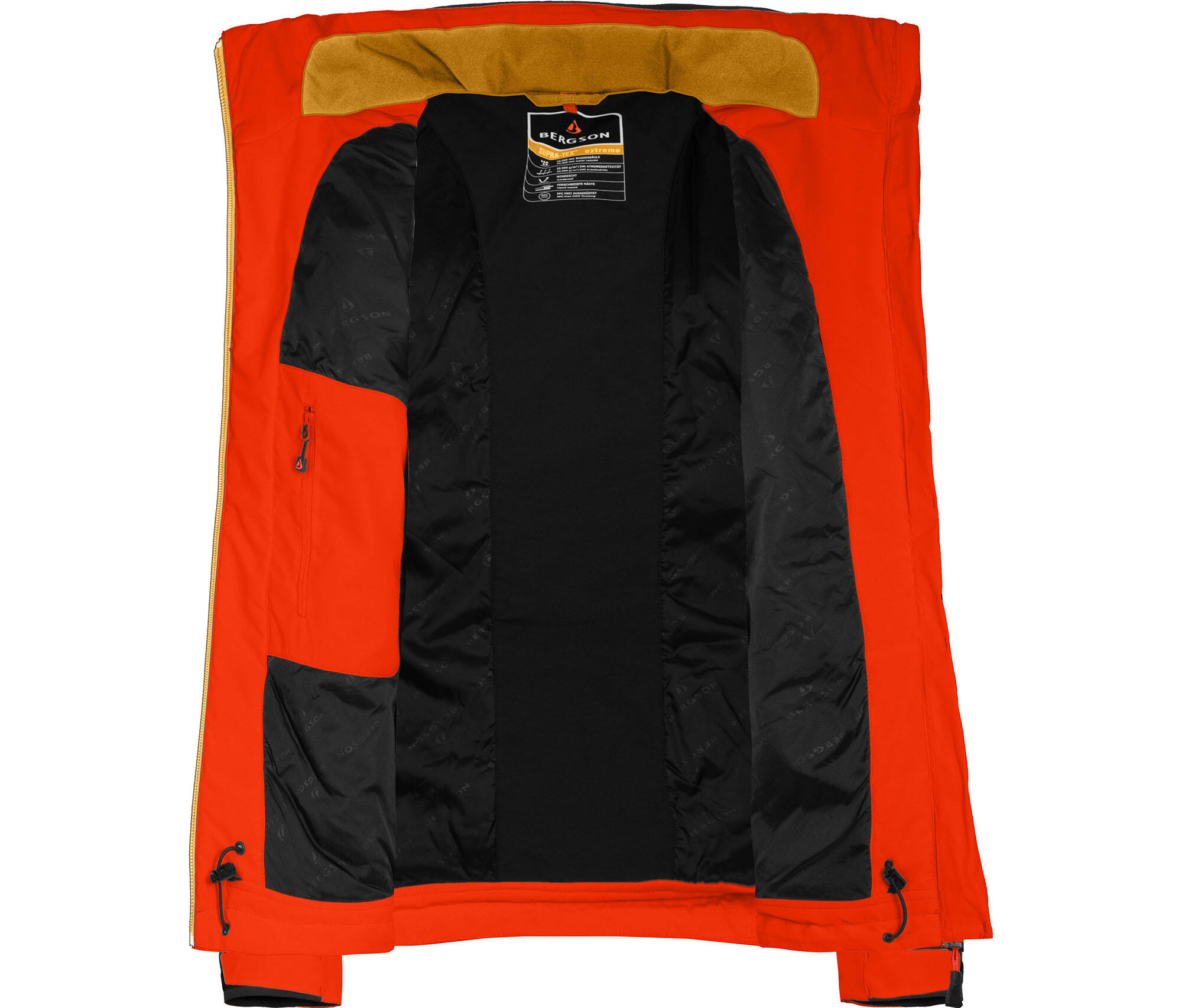 Regenjacke leicht wattiert, 20000 mm Wassersäule rot 5/5