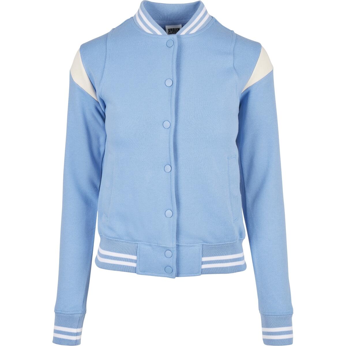 Urban Classics - Veste Teddy Femme Urban Classics Inset College-grandes Tailles - Veste - Blanc|bleu - 60 5xl - Decathlon