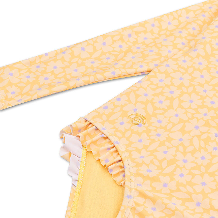 Maillot de bain UV Filles Avec Manches - Jaune - Florish - 146/152 4/7