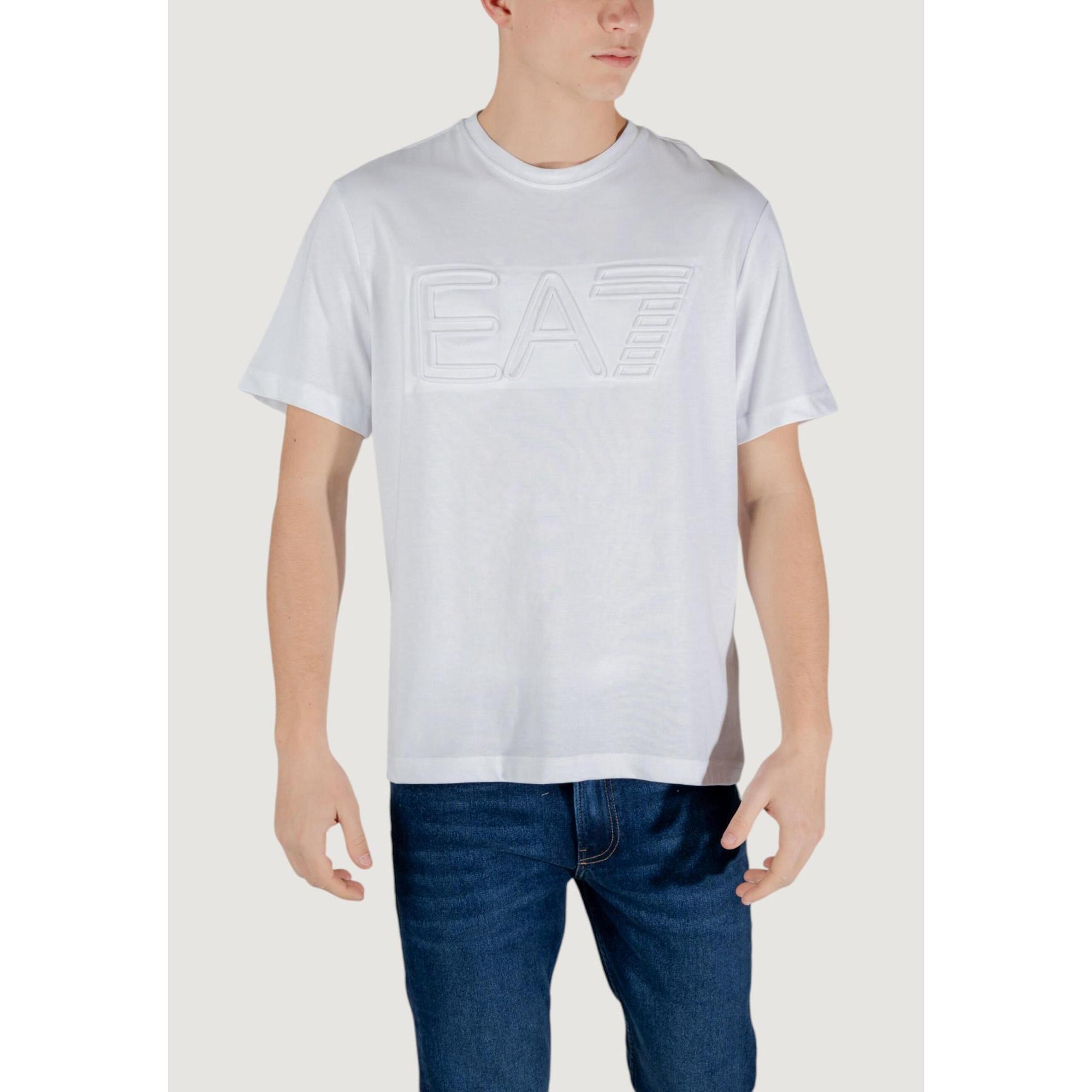 Ea7 - T-shirt Crop Top  Homme Blanc - T-shirt Crop Top - Blanc - Decathlon