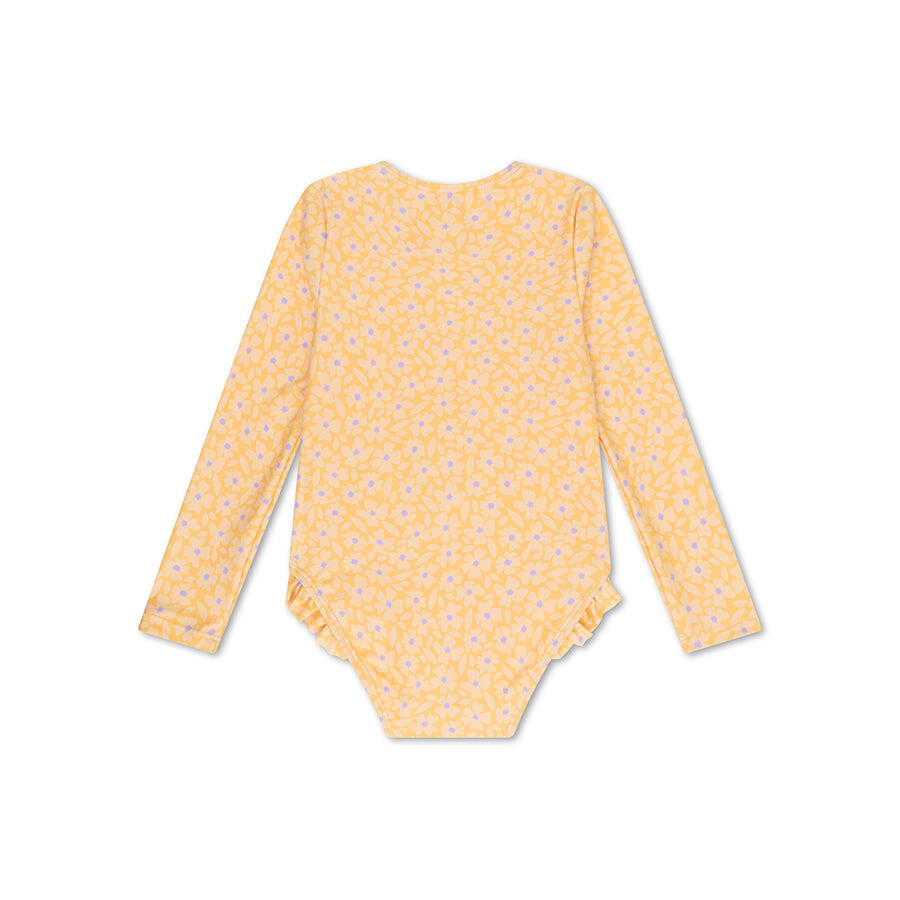 Maillot de bain UV Filles Avec Manches - Jaune - Florish - 146/152 3/7