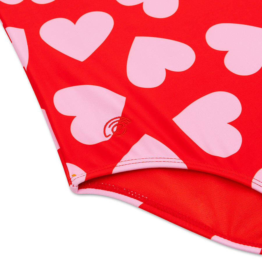 Swim Essentials Swimsuit Girls - Red - Hearts 7/7