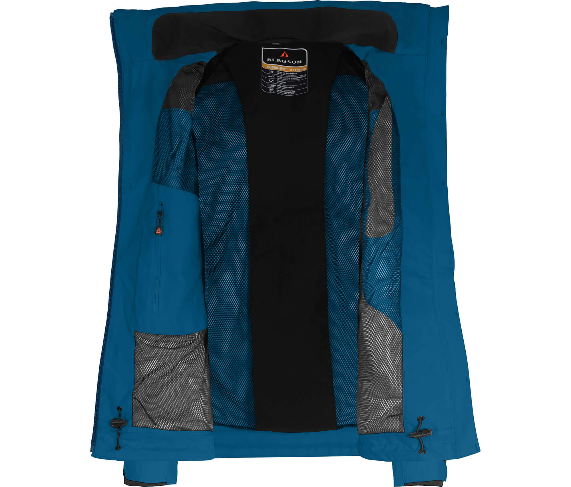 Regenjacke Fleece Innenjacke, 20000 mm Wassersäule Blau 5/7