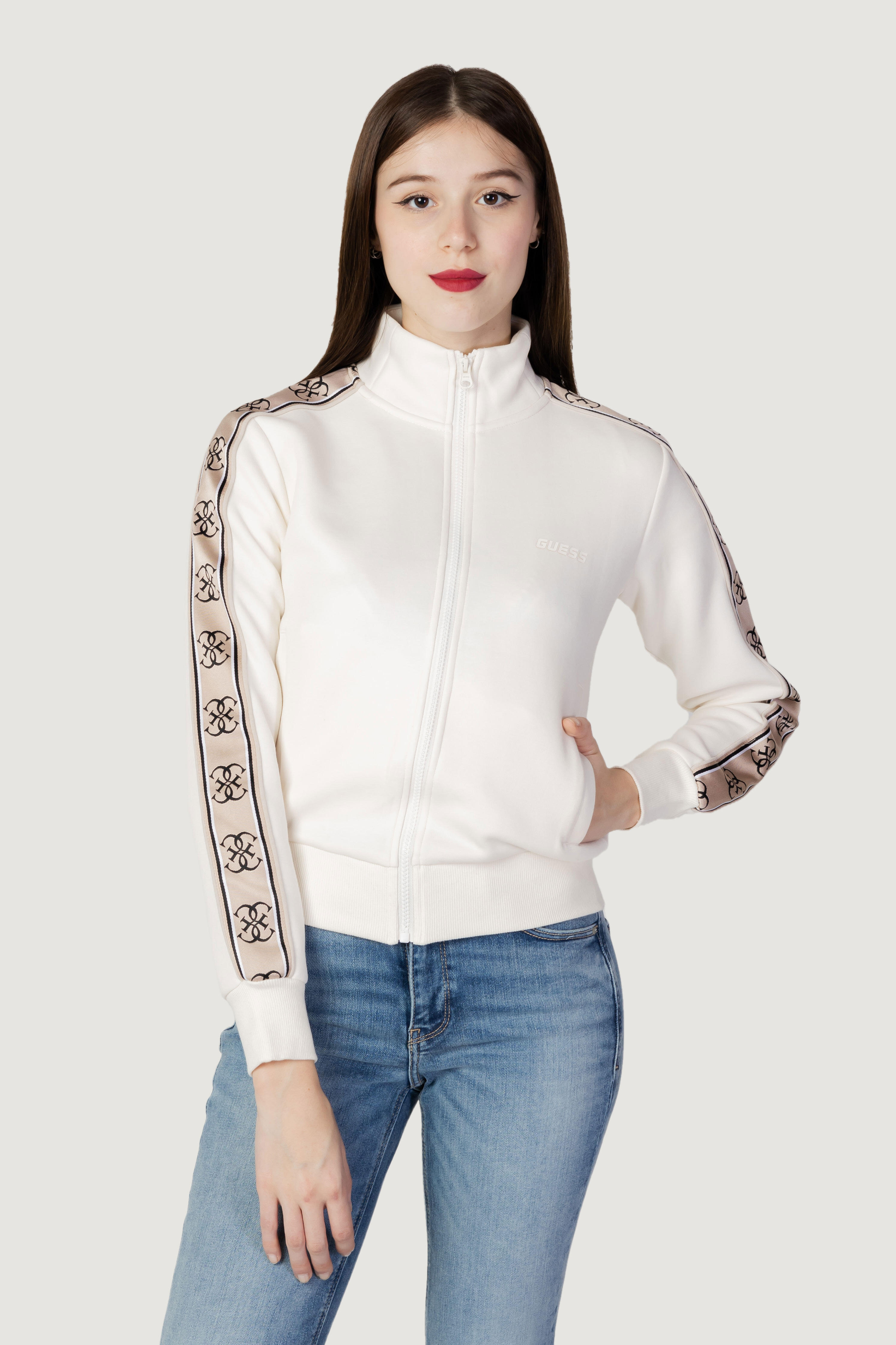 sweat-shirt BRITNEY FULL ZIP FEMME BLANC 1/5