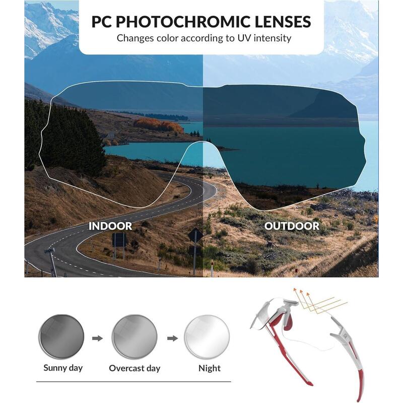 Ochelari de soare fotocromatici polarizați alb
