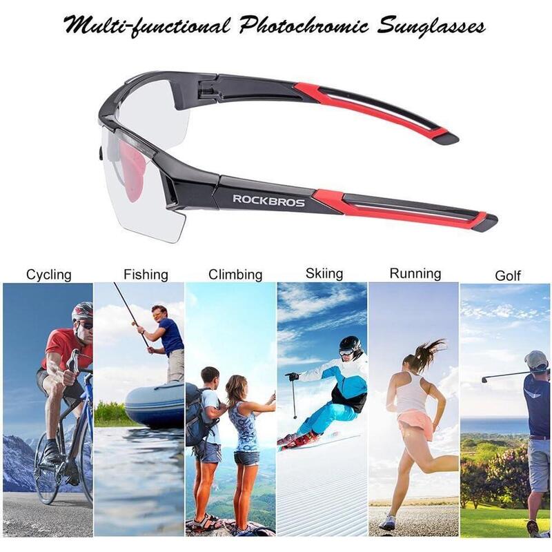 Ochelari de soare biciclete de oras fotocromatici, protecție uv400, negru
