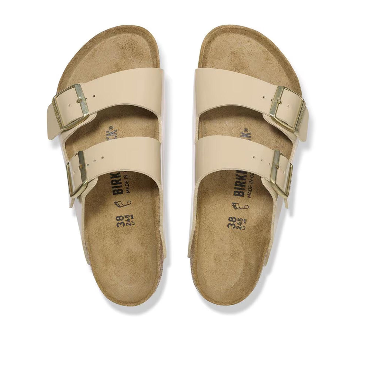 Birkenstock - Cuir verni beige Arizona 1013070 2/3
