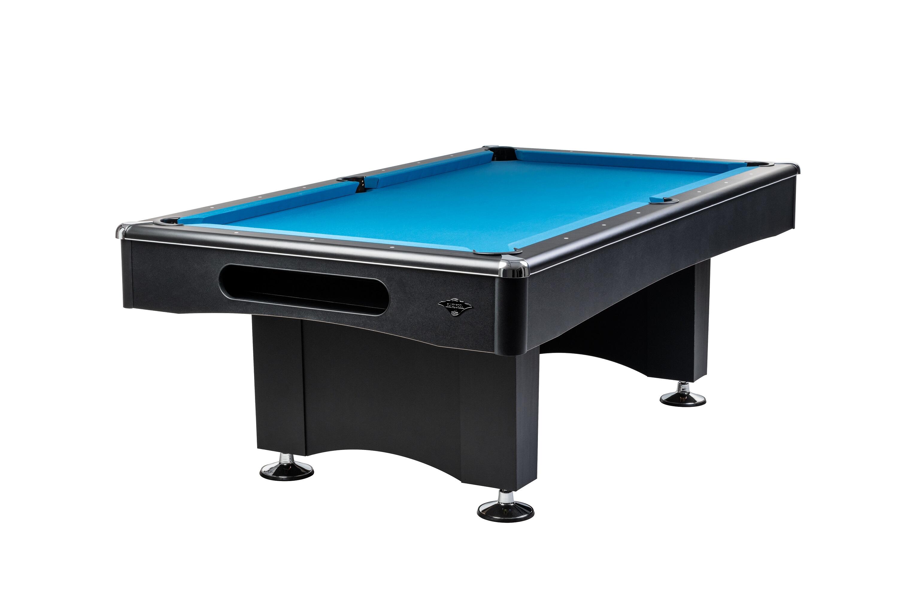 JOHN WEST Tavolo da biliardo “Black Pool”, 8 piedi, nuovo con piano in ardesia