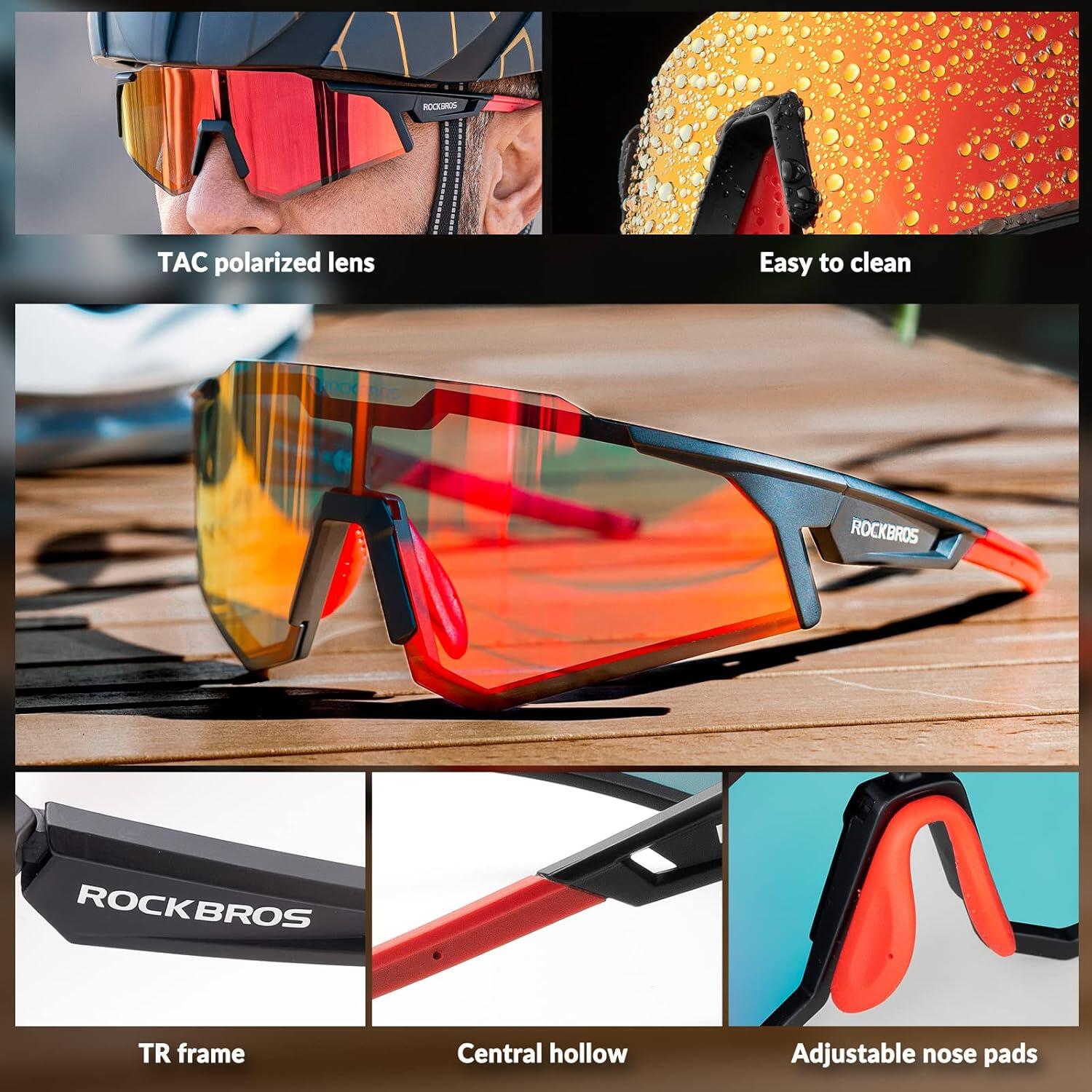 Polarisierte
HD Fahrradbrille, TR90 Rahmen 4/6