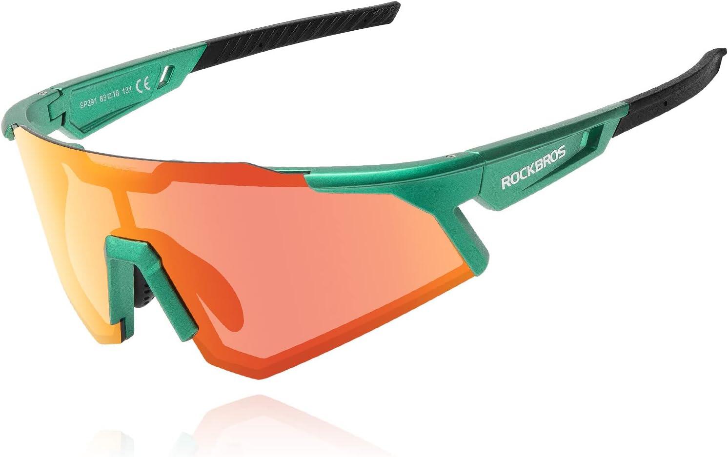 ROCKBROS Occhiali
da bici polarizzati HD, montatura TR90