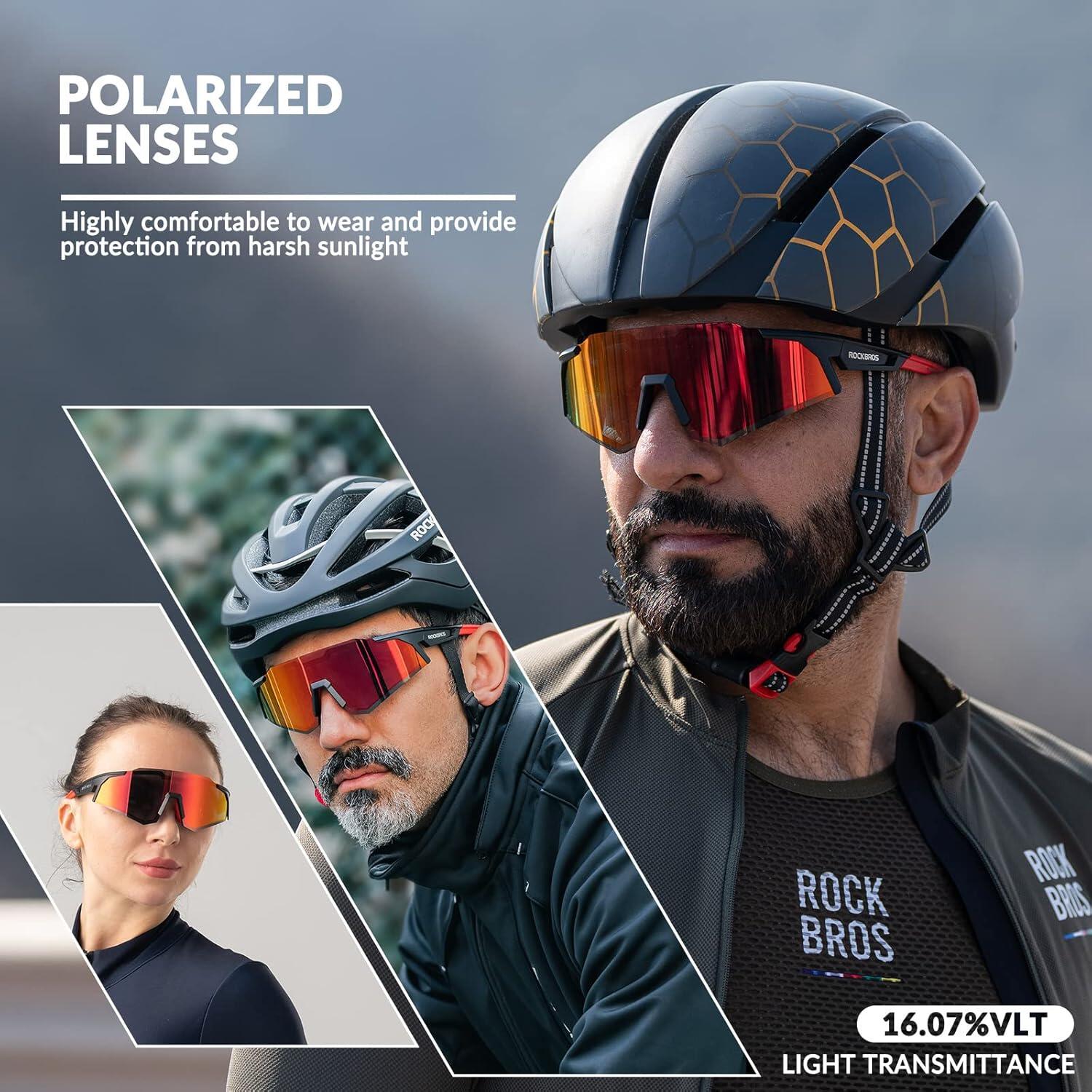 Polarisierte
HD Fahrradbrille, TR90 Rahmen 3/6