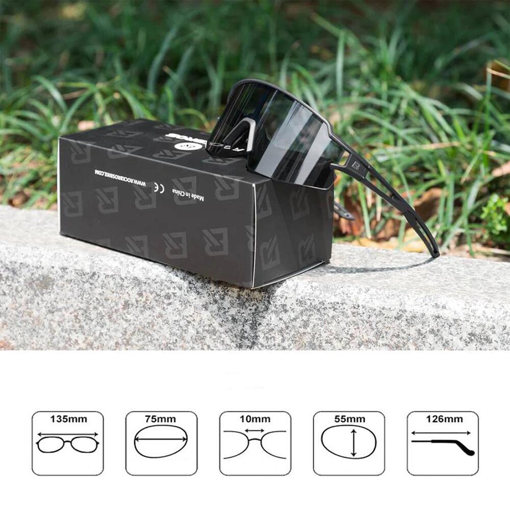 Okulary rowerowe fotochromowe UV400 Rockbros - czarne 5/5