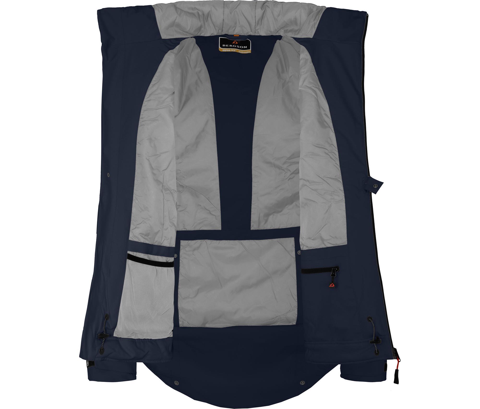 Regenjacke leicht wattiert, recycelt, 20000 mm Wassersäule Blau 5/7
