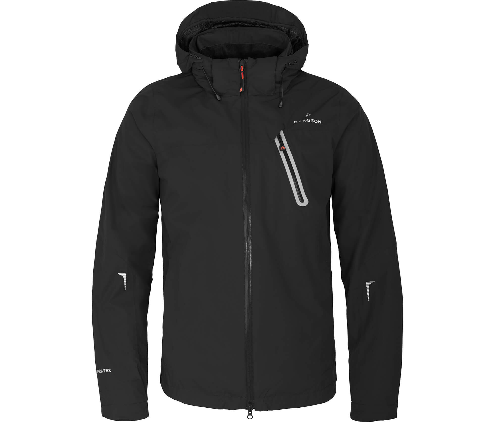 Rad-Regenjacke Netzfutter, 12000 mm Wassersäule Schwarz 2/5