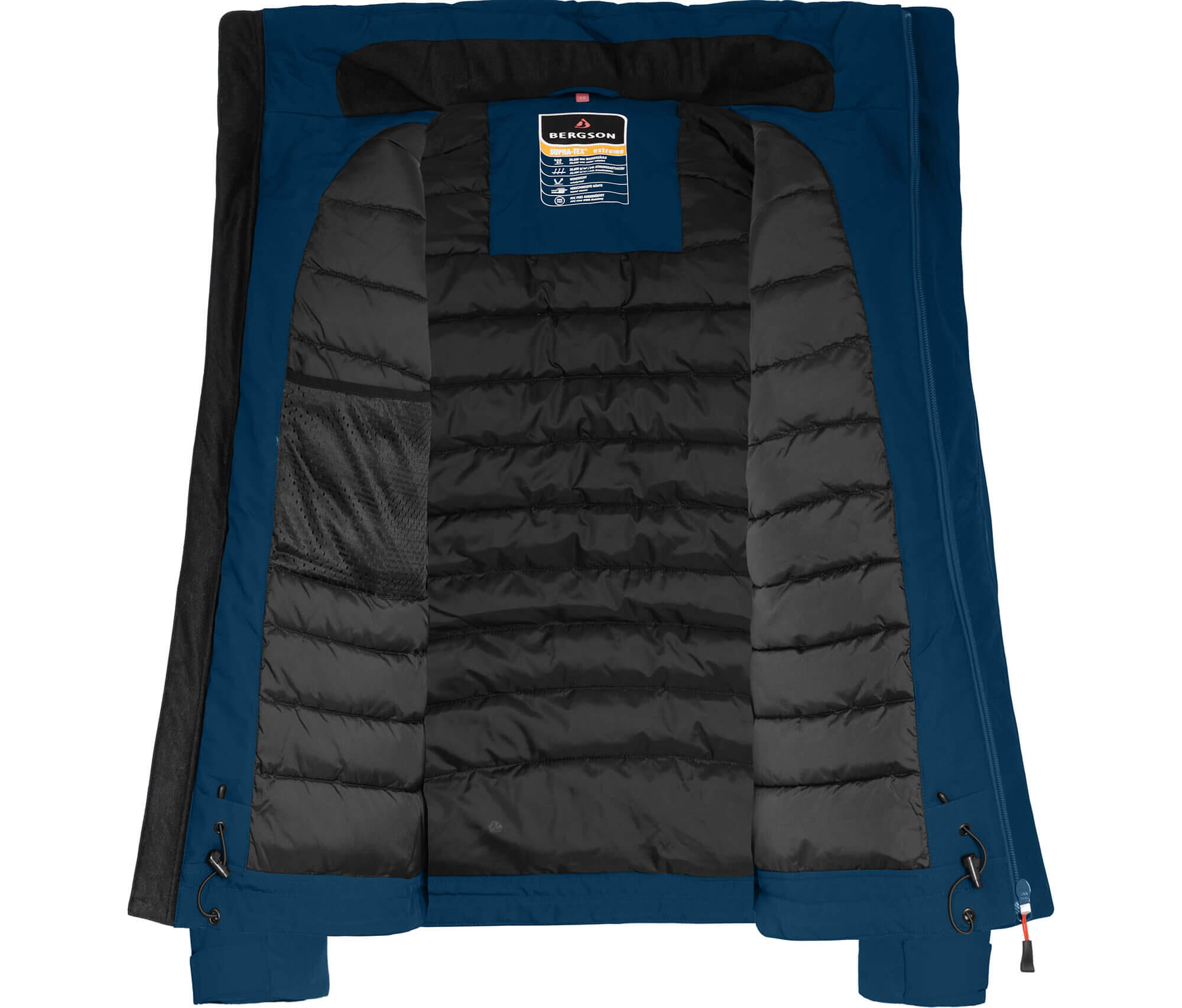 Winter-Regenjacke warm wattiert, 20000 mm Wassersäule, Innen Steppung Blau 5/6