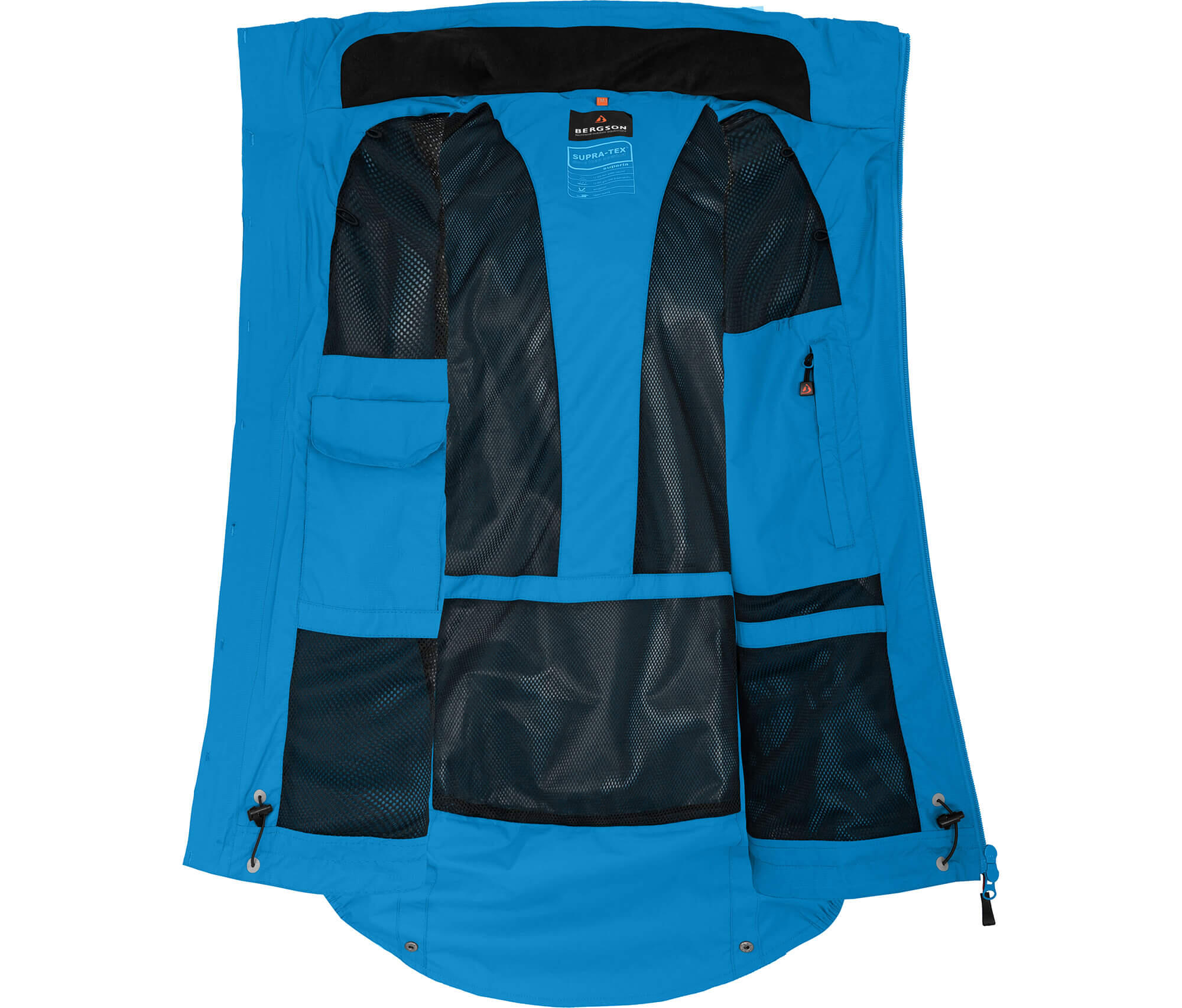Rad-Regenjacke Netzfutter, 12000 mm Wassersäule Blau 5/6