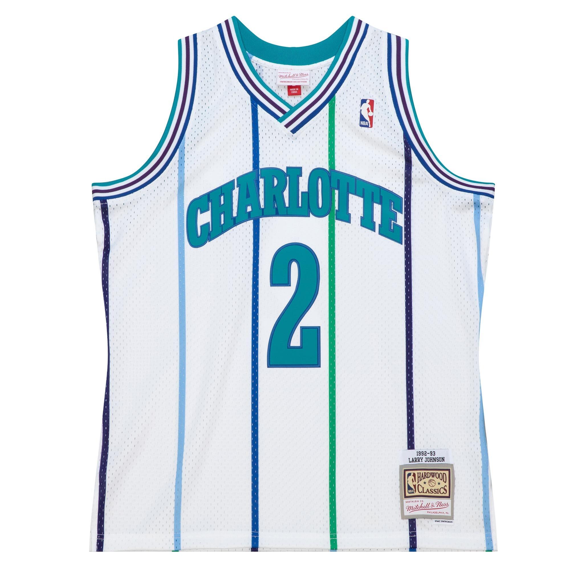 MITCHELL & NESS Maglia Nba Charlotte Hornets Larry Johnson