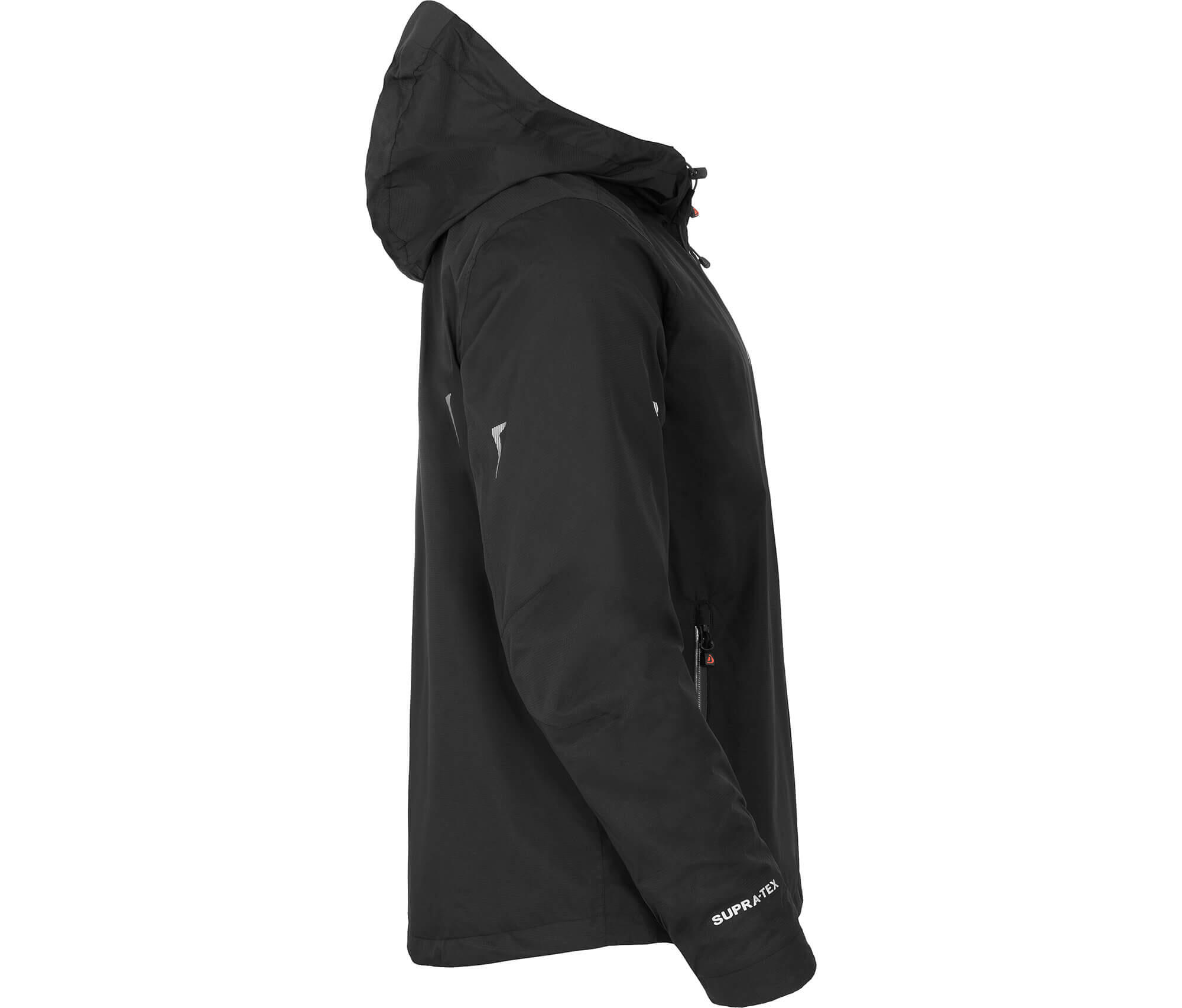 Regenjacke Netzfutter, 12000 mm Wassersäule Schwarz 3/5