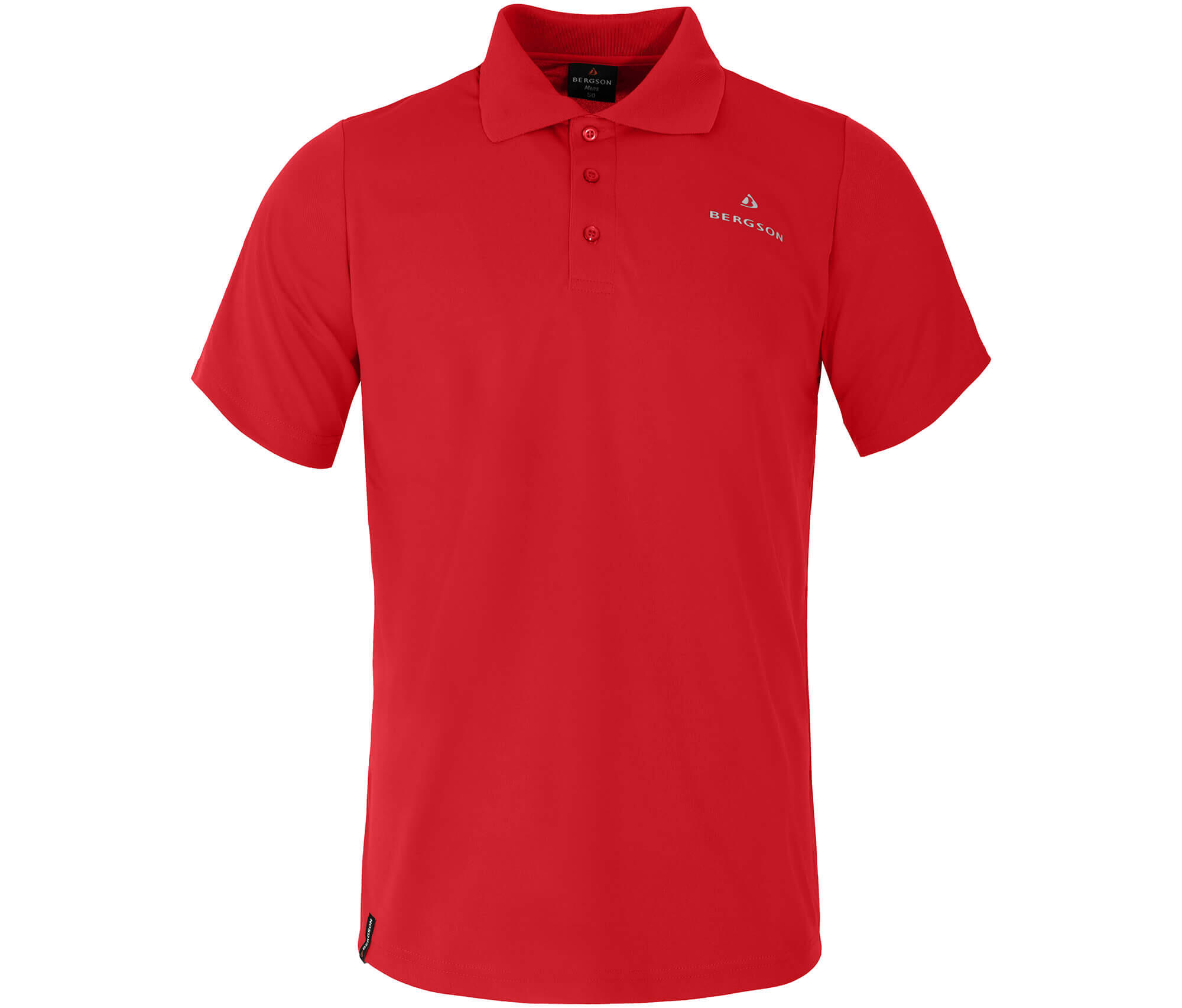 Polo-Shirt Knopfleiste, schnelltrocknend, Pique rot 2/3