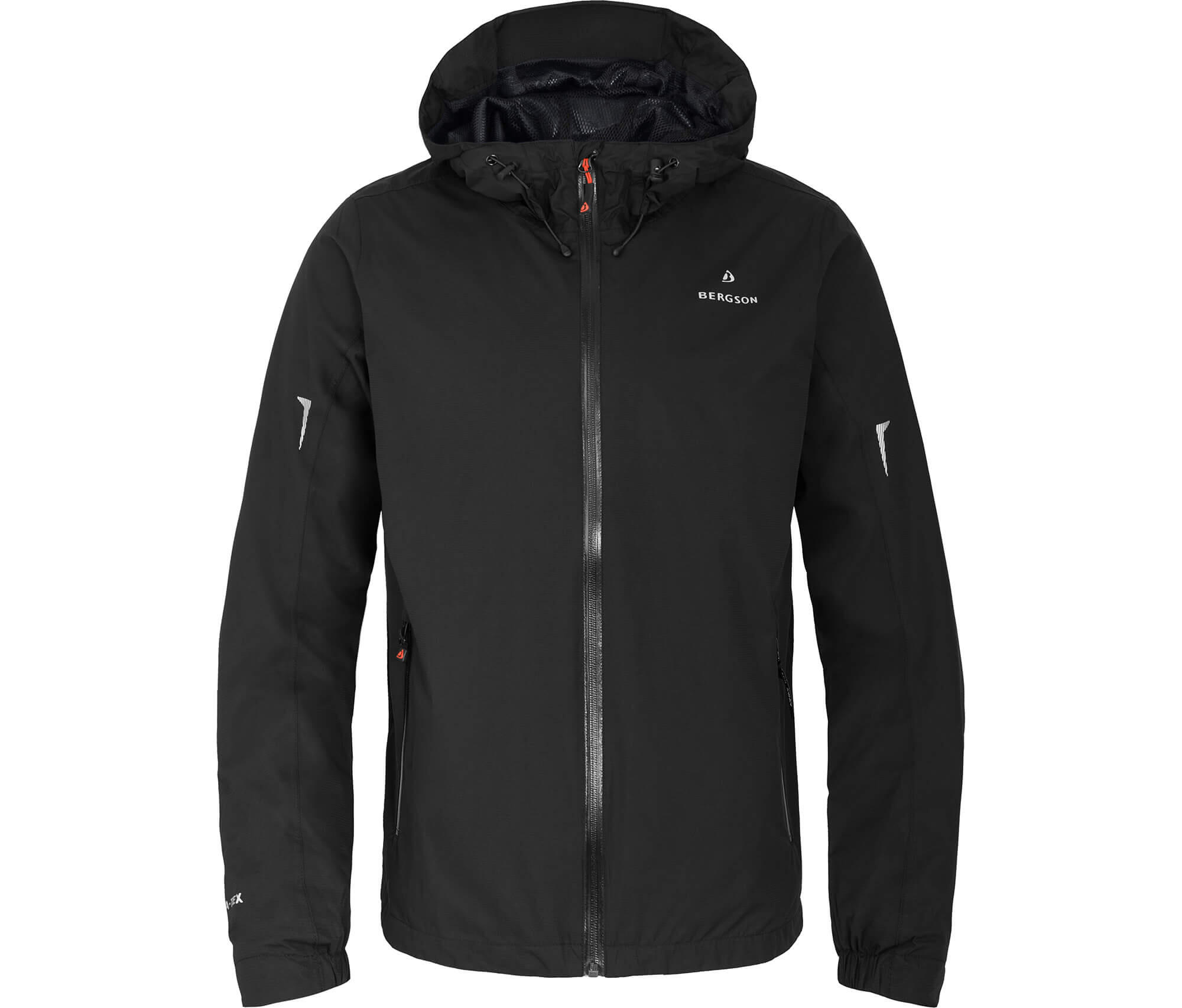 Regenjacke Netzfutter, 12000 mm Wassersäule Schwarz 2/5