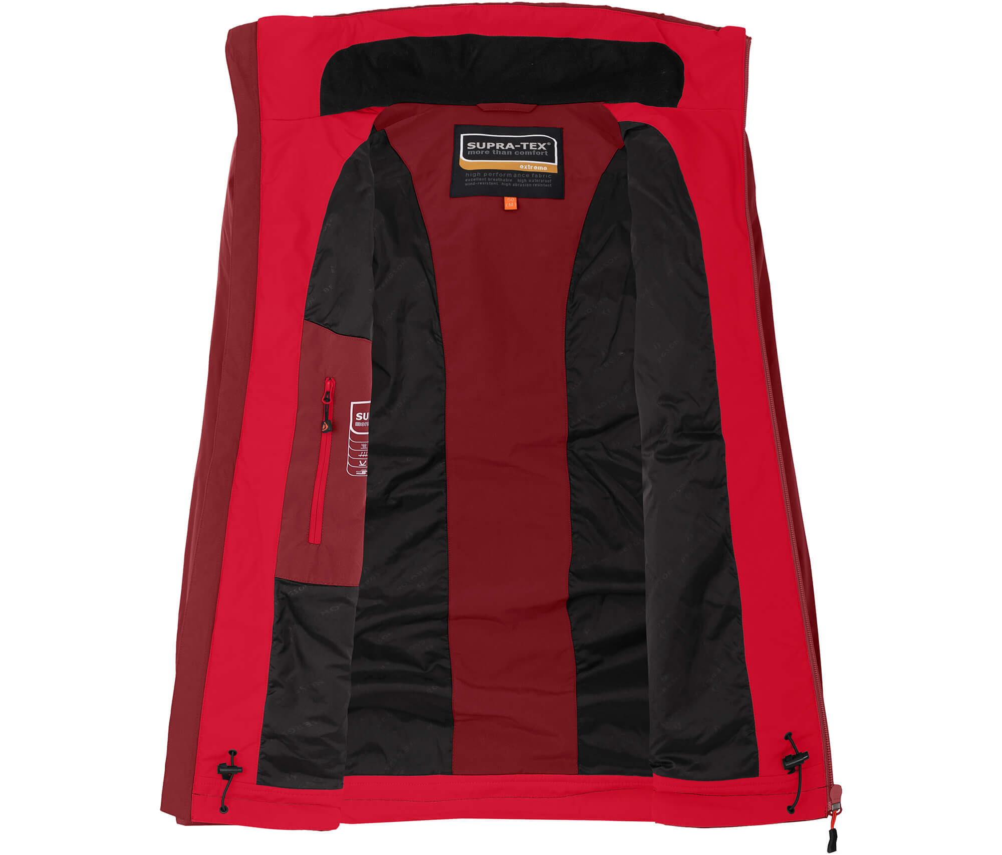 Regenjacke leicht wattiert, 20000 mm Wassersäule Rot 4/4